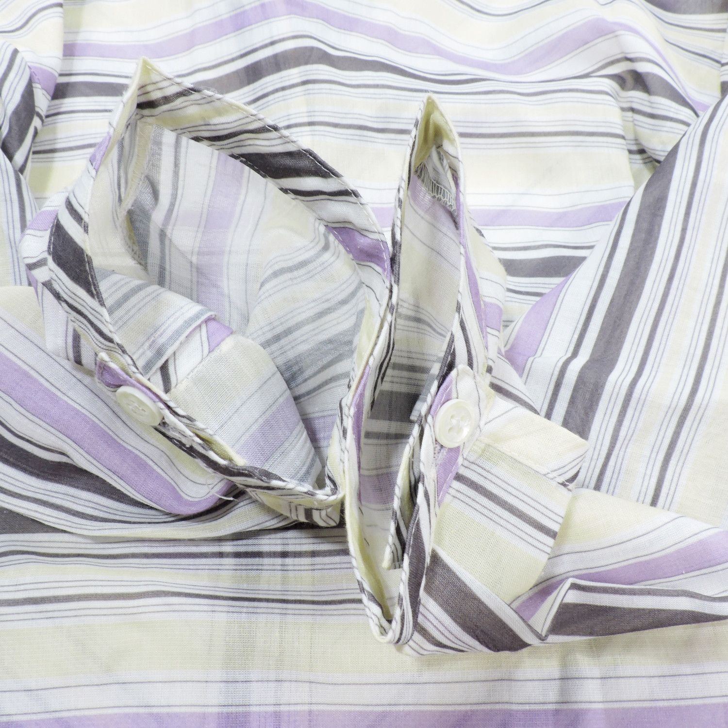 Salvatore Ferragamo SALVATORE FERRAGAMO STRIPED LONG SLEEVE SHIRT Size L / US 10 / IT 46 - 17 Thumbnail