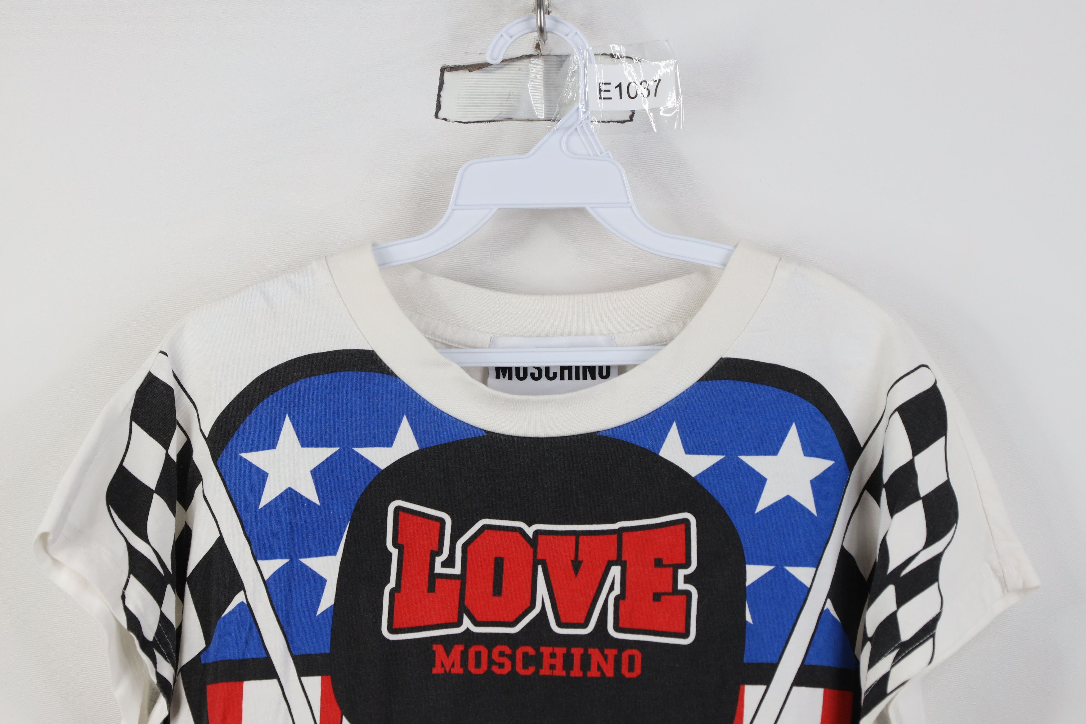 Moschino Moschino Couture Racing Flag Heart Pinup Girl T-Shirt Size M / US 6-8 / IT 42-44 - 2 Thumbnail