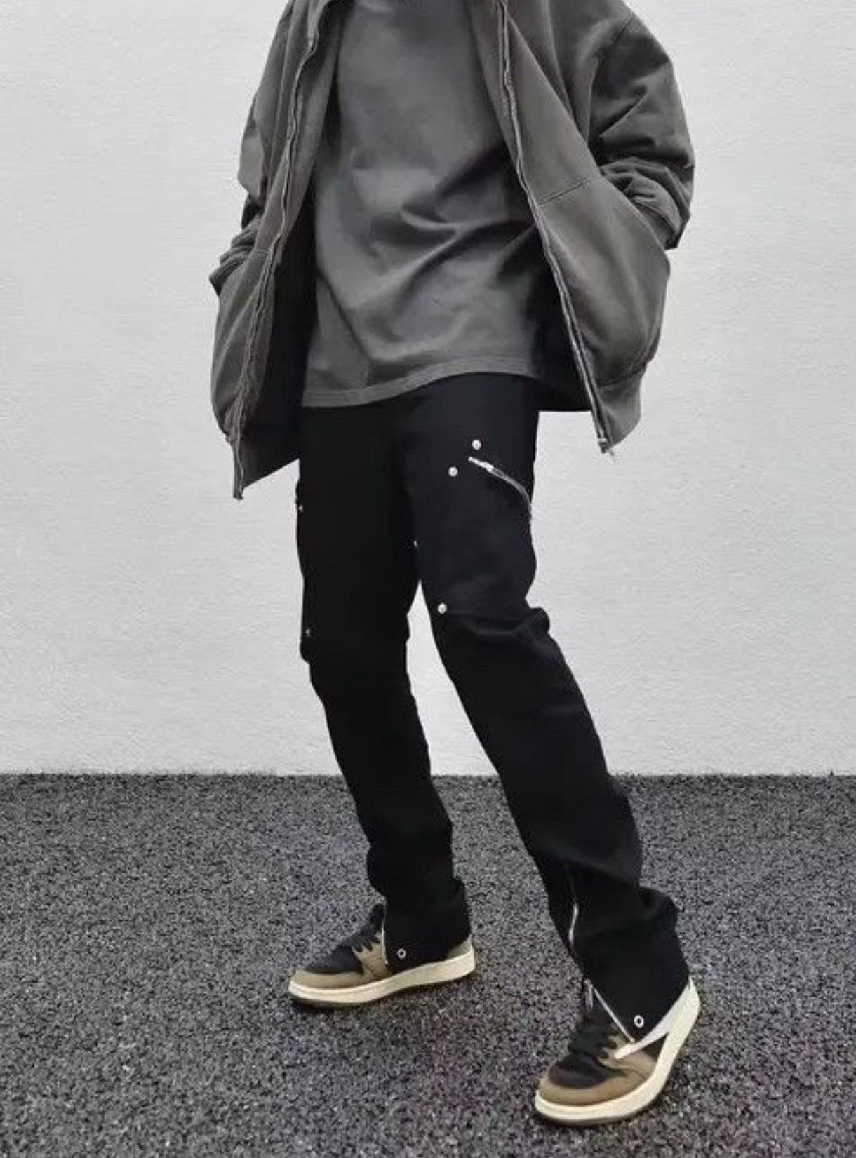 Designer × Japanese Brand × Vintage zipper punk cargo utility pants Size US 32 / EU 48 - 1 Thumbnail