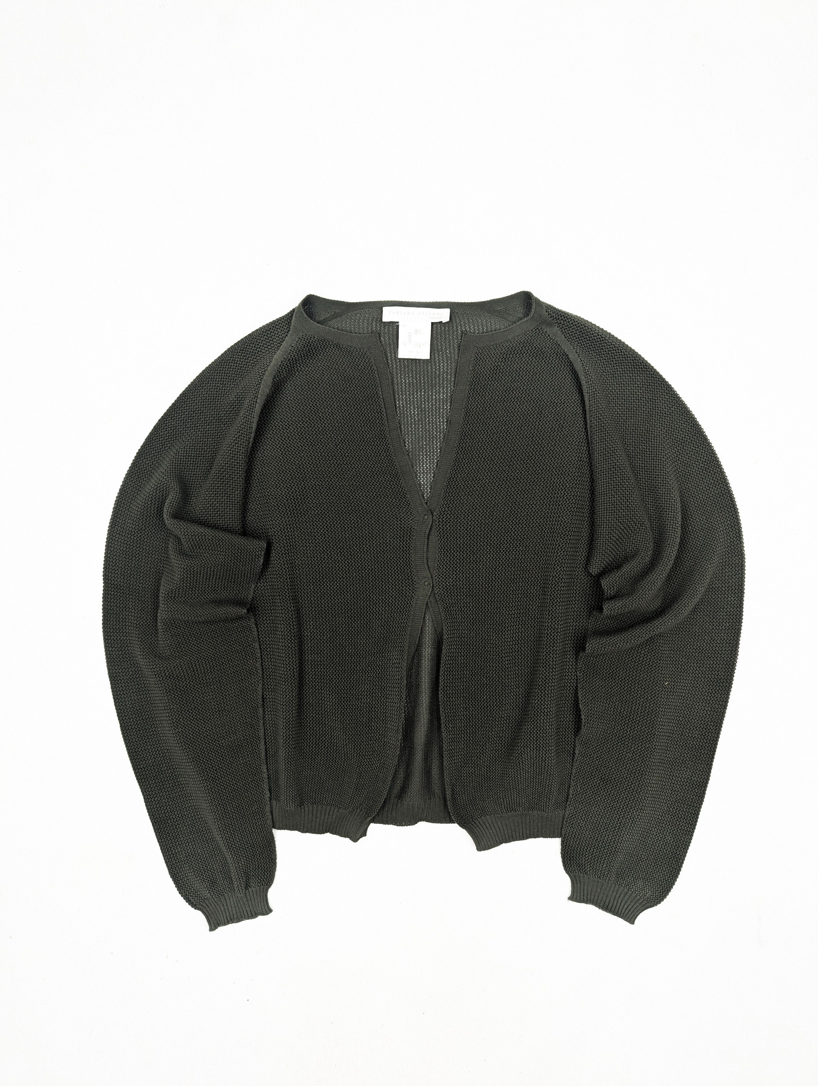 Fabiana Filippi Fabiana Filippi khaki green cardigan sweater L Size L / US 10 / IT 46 - 1 Thumbnail