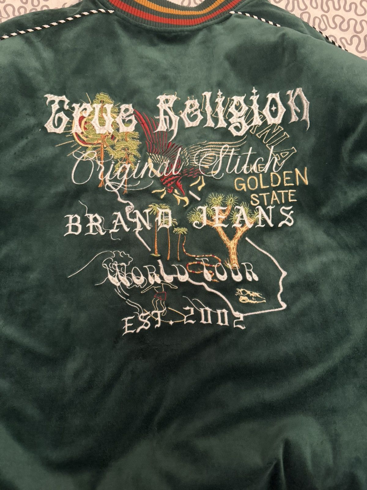 True Religion True Religion Western Velvet Bomber Jacket Size US XL / EU 56 / 4 - 5 Thumbnail