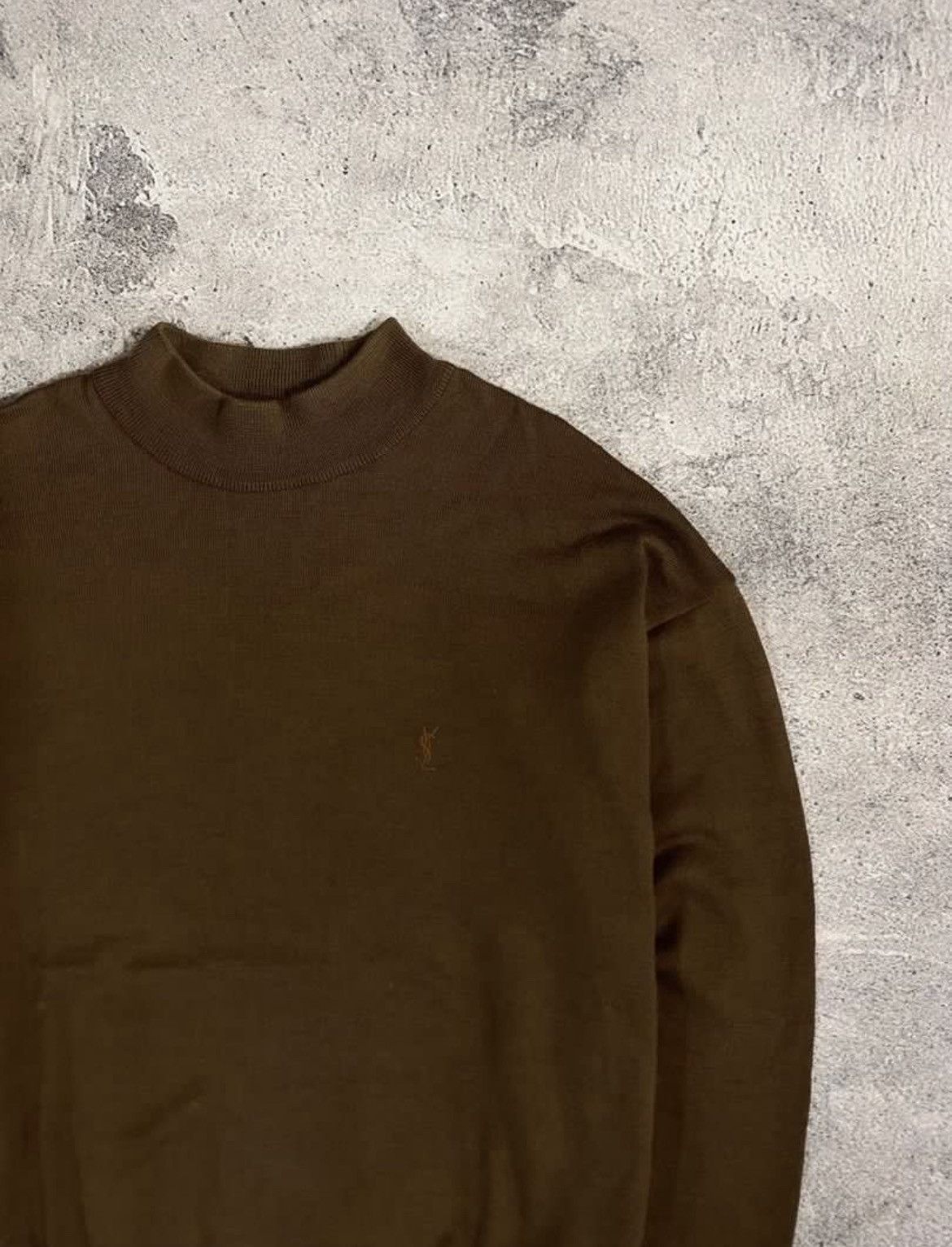 Saint Laurent Paris YSL Sweater Knit Thick Old Money YSL Sweatshirt Size US L / EU 52-54 / 3 - 3 Thumbnail
