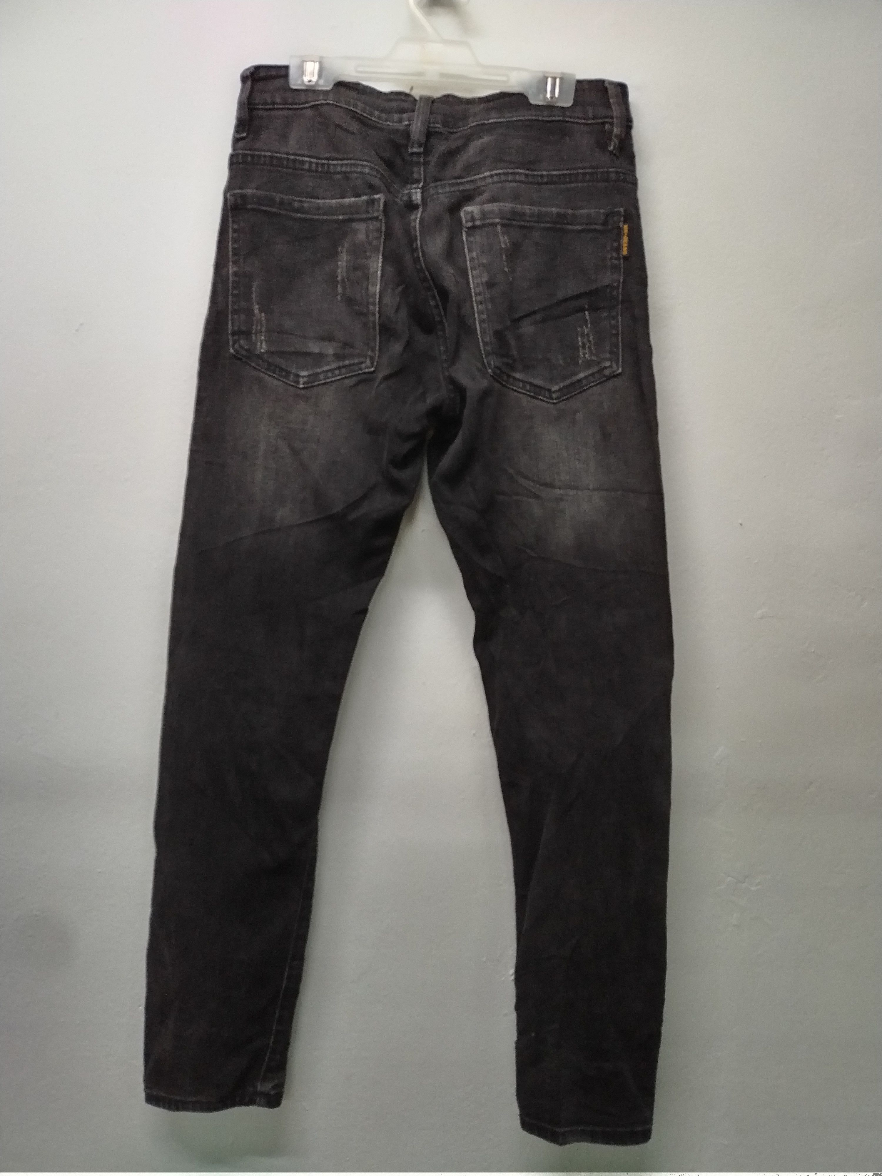 If Six Was Nine × Le Grande Bleu (L.G.B.) Nice Distressed Ribbed Stretchable Slim Jeans Size US 30 / EU 46 - 2 Thumbnail