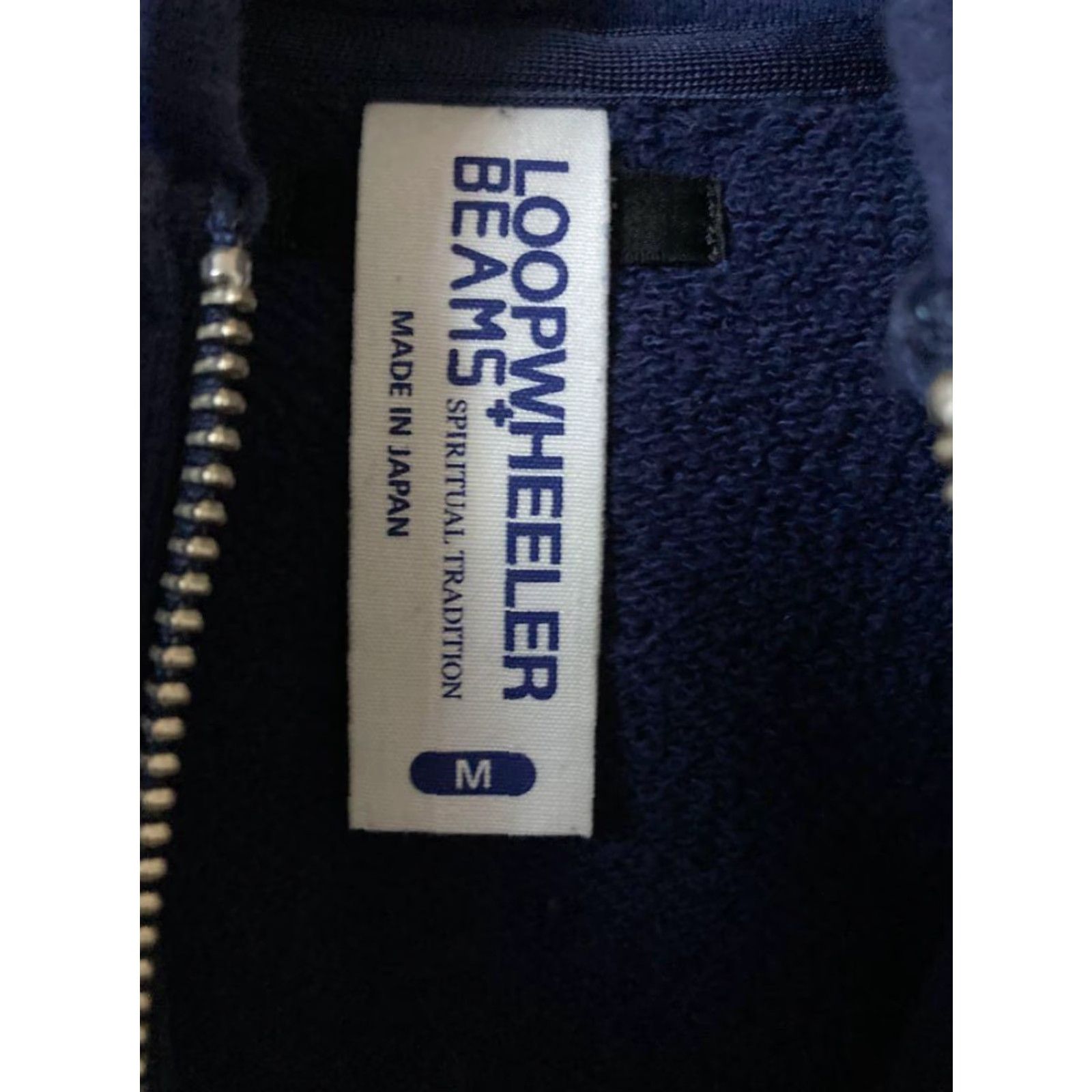 Vintage Loopwheeler x BEAMS Slim Sweat Hoodie Navy Cotton Size M Men Regular Zip Full Zip Navy Slim Sweatshirt 90s? Size US M / EU 48-50 / 2 - 4 Thumbnail
