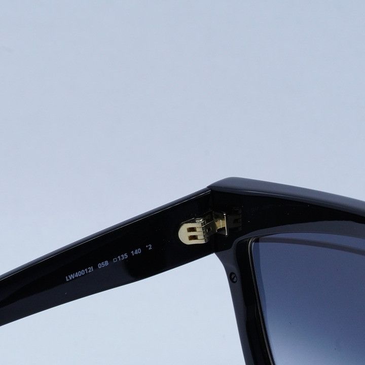 Loewe Loewe LW40012I 05B Sunglasses Black/Gold Shield Frame Size ONE SIZE - 6 Thumbnail