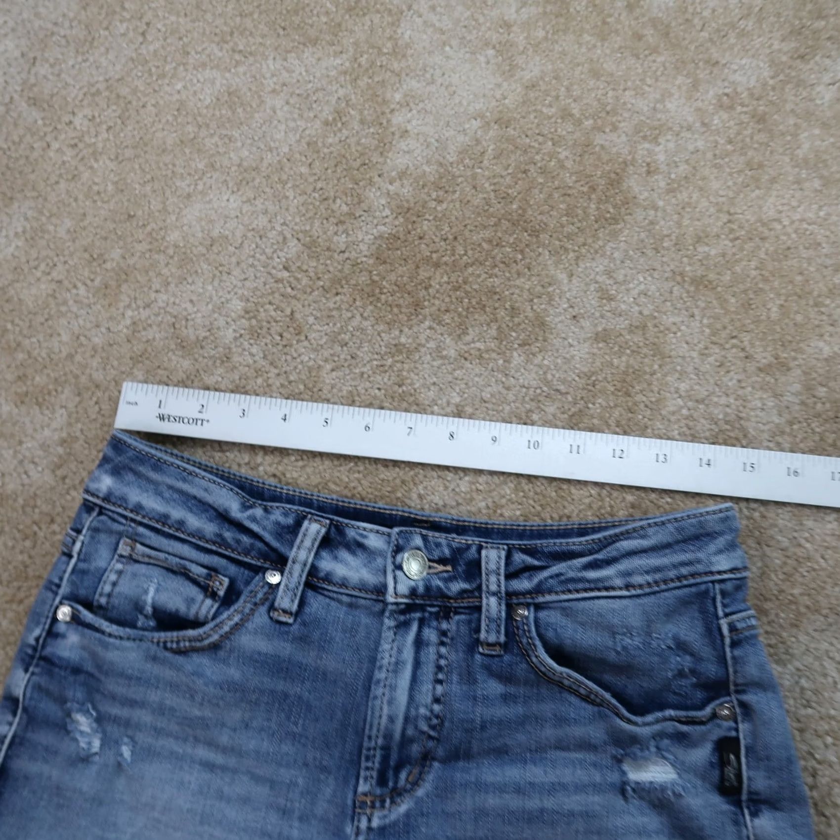 Silver Jeans Co. VINTAGE Silver Jeans Boyfriend Shorts Women 28 Blue Denim Light Wash Stretch 5-Pocket Size 28" / US 6 / IT 42 - 6 Thumbnail