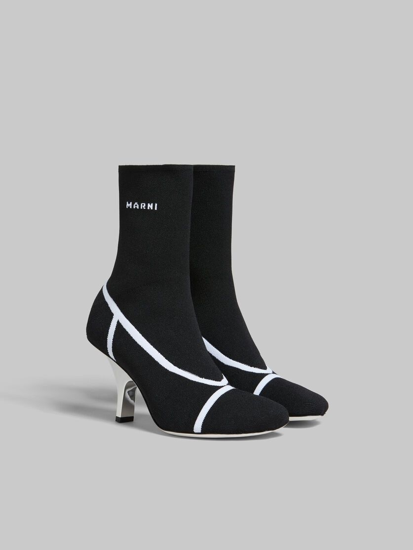 Marni oc11z0525 Stretch Knit Fancy Sock Boot in Black Size US 10 / IT 40 - 1 Thumbnail