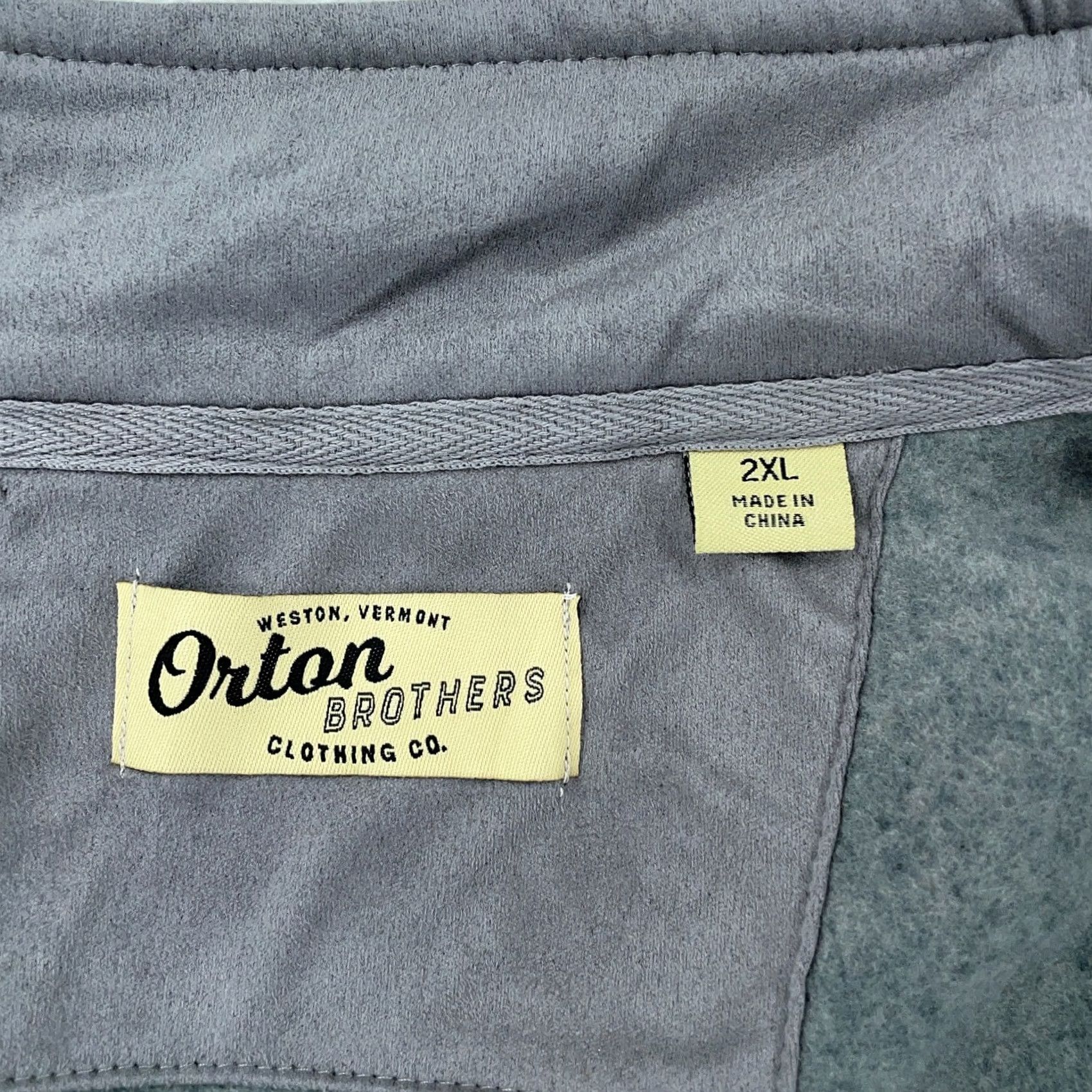 Vintage Orton Brothers Jacket Mens 2XL Gray Heather Fleece L/S Full Zip Shirt Jacket Mens 2XL Gray Size US XXL / EU 58 / 5 - 4 Thumbnail