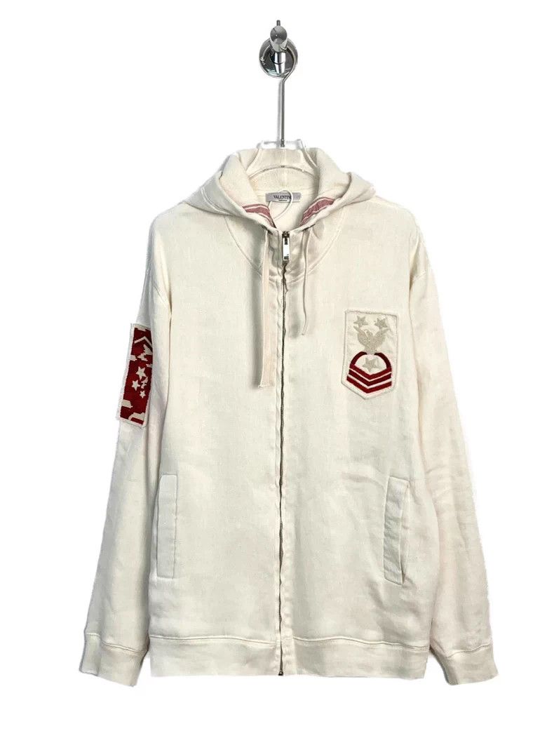 Valentino Valentino Embroidered Hooded Sweatshirt Size US S / EU 44-46 / 1 - 1 Thumbnail