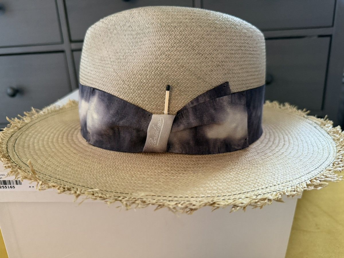 Nick Fouquet Nick Fouquet x Borsalino distressed Panama hat, sz 58/7 1/4 Size ONE SIZE - 8 Thumbnail