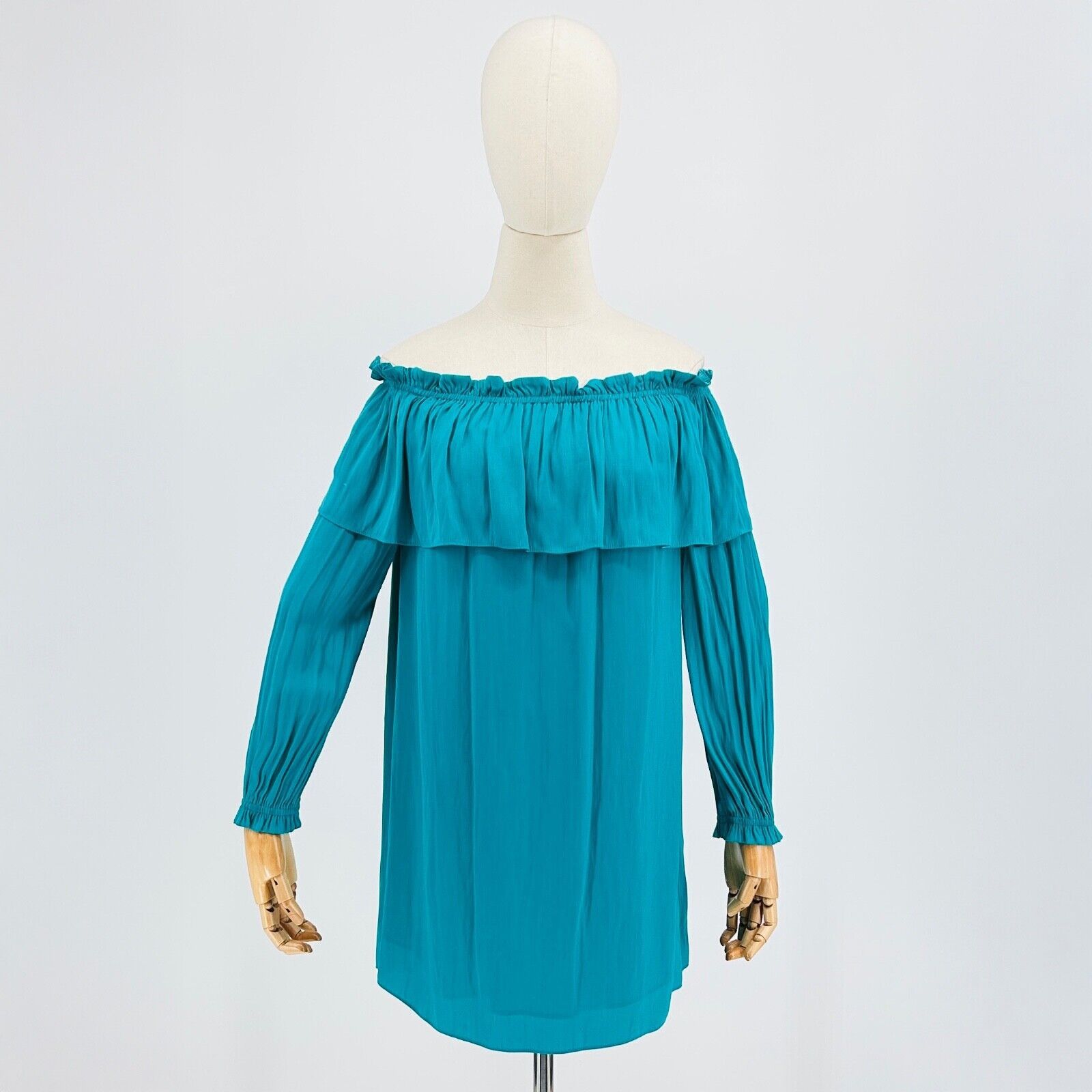 Lilly Pulitzer Lilly Pulitzer Dee Dee Blue Ruffled Long Sleeve Mini Dress Size XS / US 0-2 / IT 36-38 - 1 Thumbnail