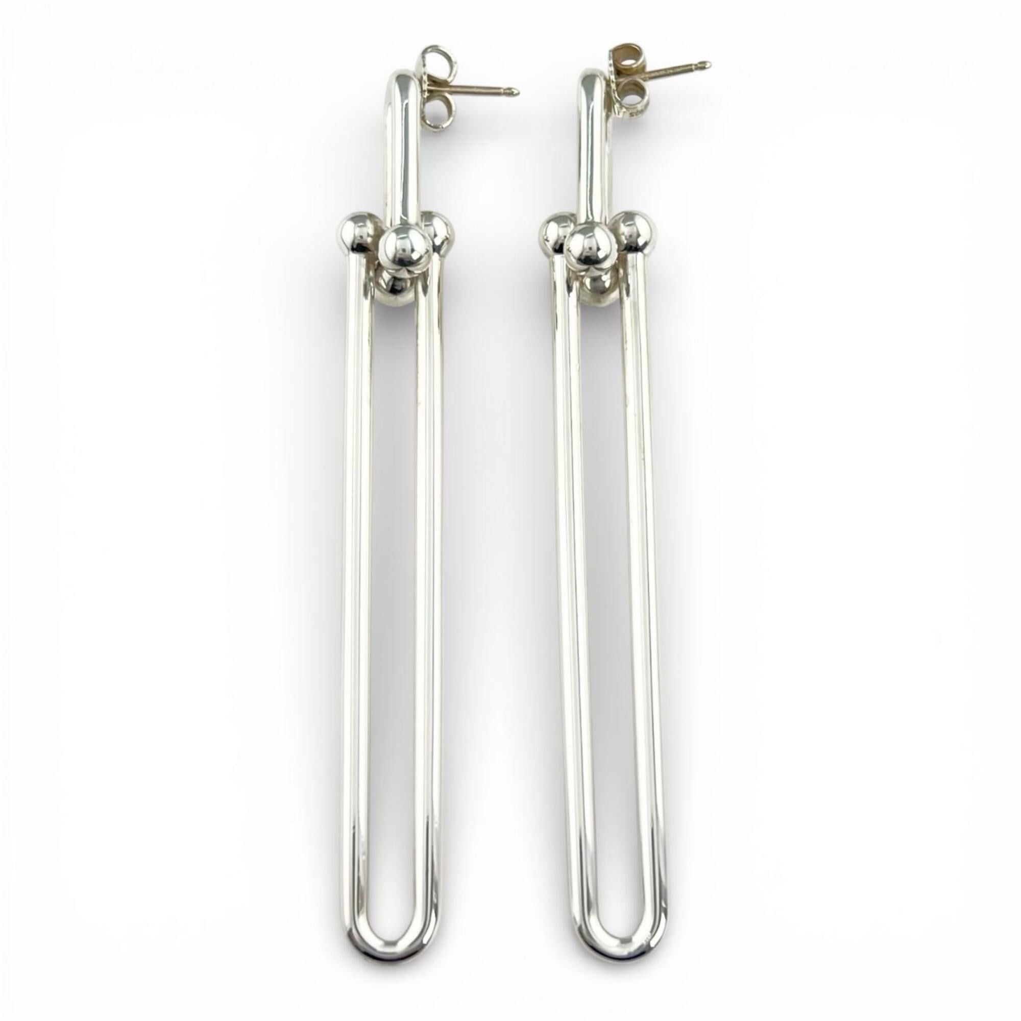 Tiffany & Co. TIFFANY&Co. Tiffany HardWear Double Long Link Earrings, AG925 Sterling Silver, Made in Italy, Weight: 20g, Women's. Size ONE SIZE - 1 Thumbnail