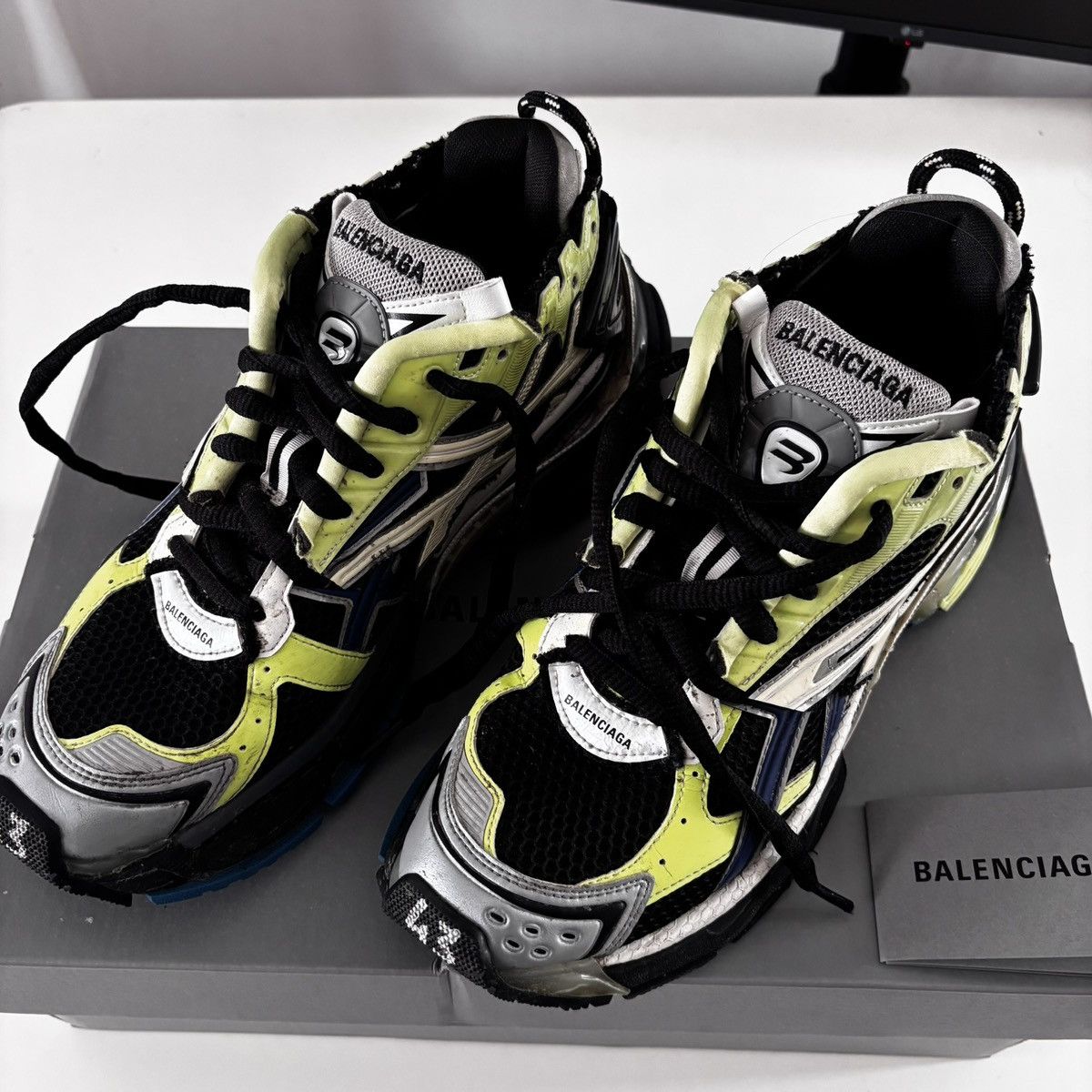 Balenciaga Balenciaga Track Sneaker Yellow Silver US 10 Size US 9 / EU 42 - 1 Thumbnail