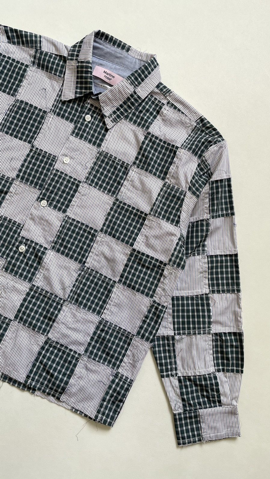 Martine Rose S/S 20 Raw Edge Patchwork Shirt Size US M / EU 48-50 / 2 - 8 Thumbnail