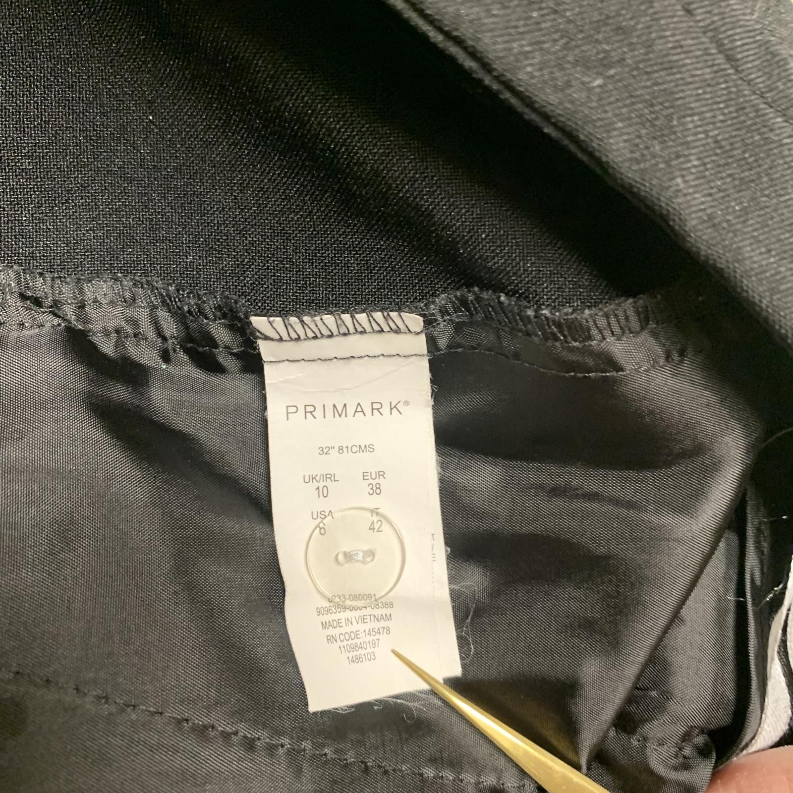 Primark Primark Women's Size 6 Black Pants Trousers Slacks Size 28" / US 6 / IT 42 - 7 Thumbnail