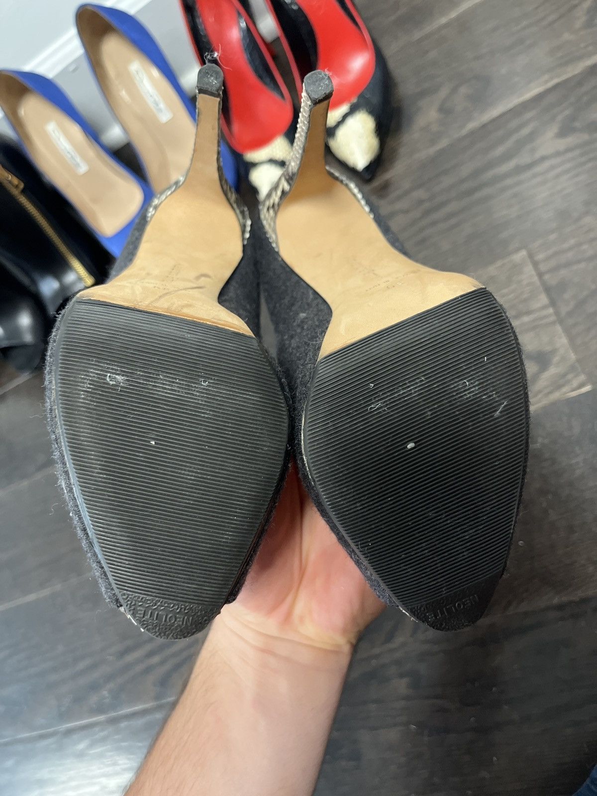 Alexandre Birman Alexandre Birman Wool Heels with Snakeskin Heel Size US 9 / IT 39 - 5 Thumbnail