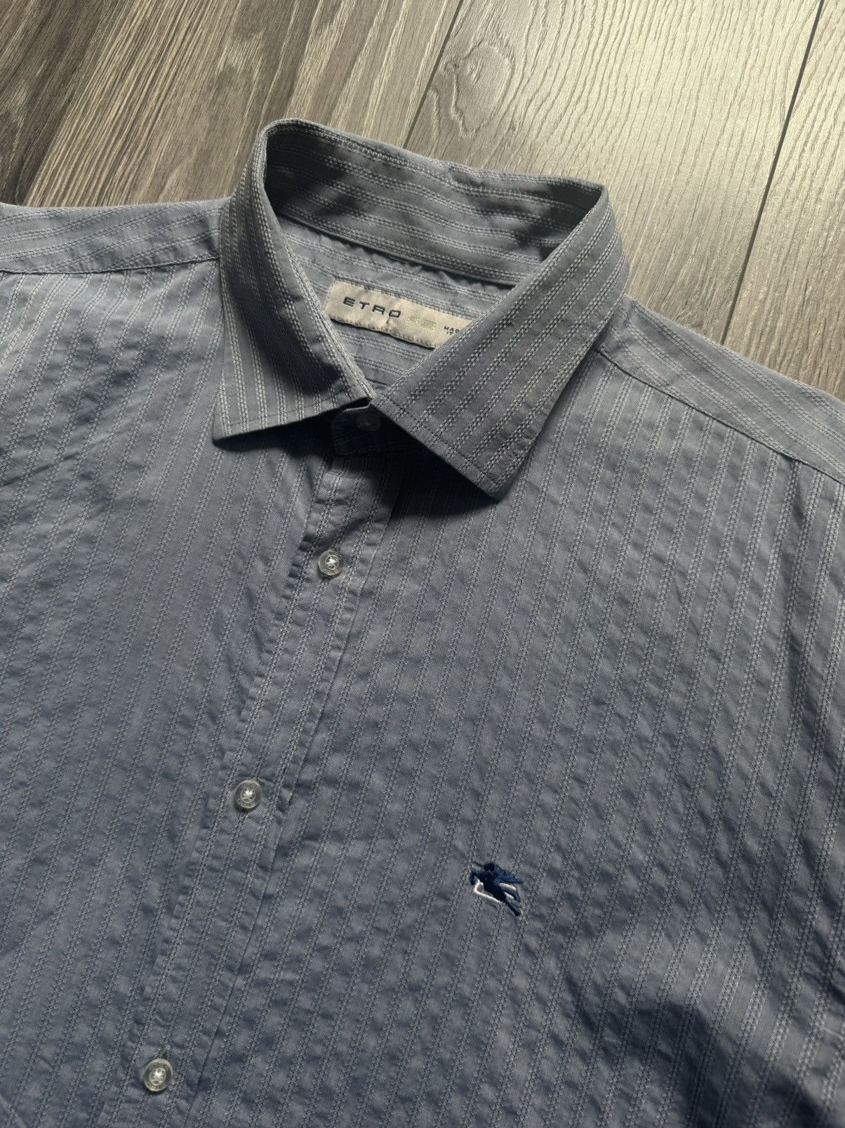 Etro Etro Milano Geometric Linen Shirt 43 Size US L / EU 52-54 / 3 - 8 Thumbnail