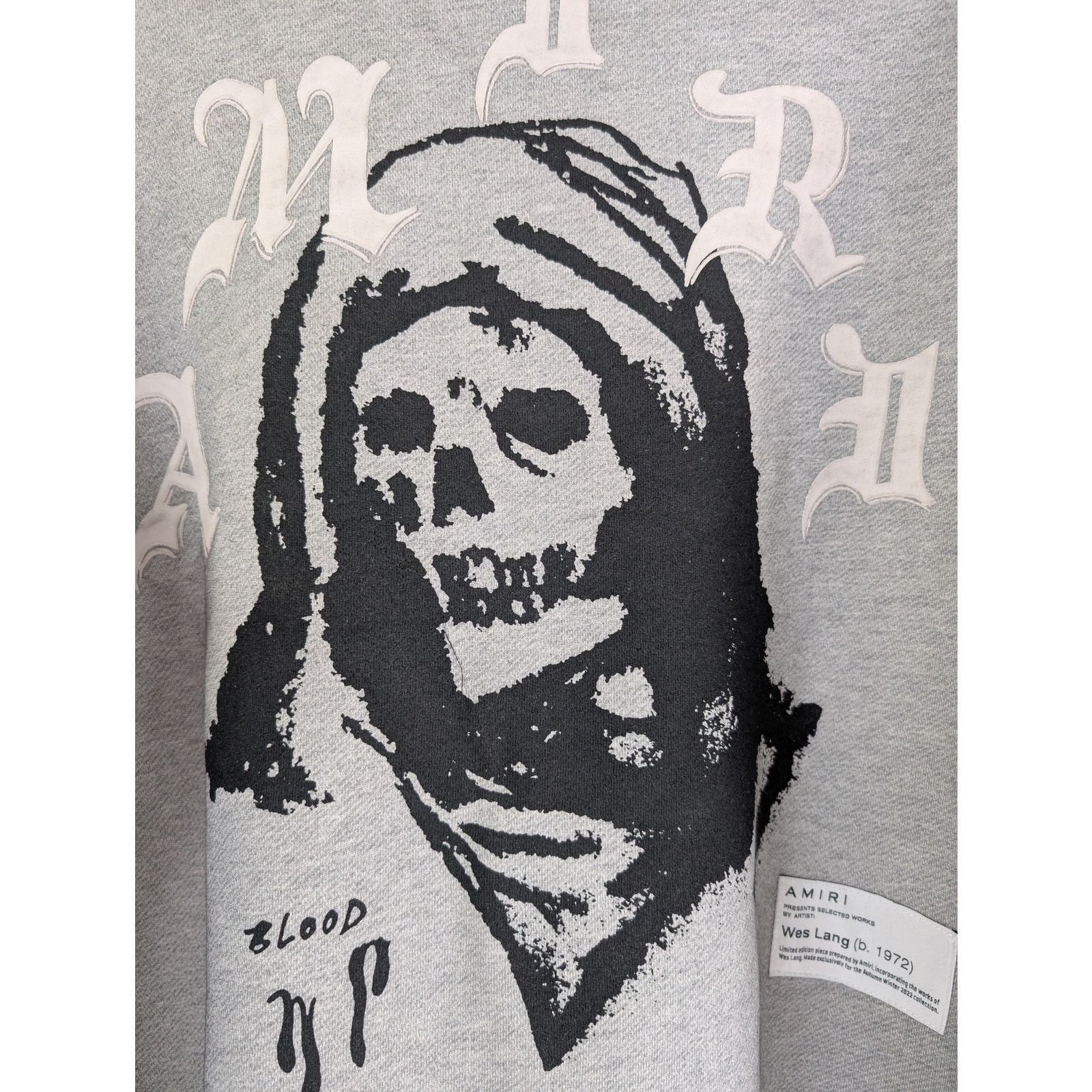 Amiri o1rshd1 Wes Lang Solar Kings Crewneck Sweatshirt in Grey Size US M / EU 48-50 / 2 - 18 Thumbnail