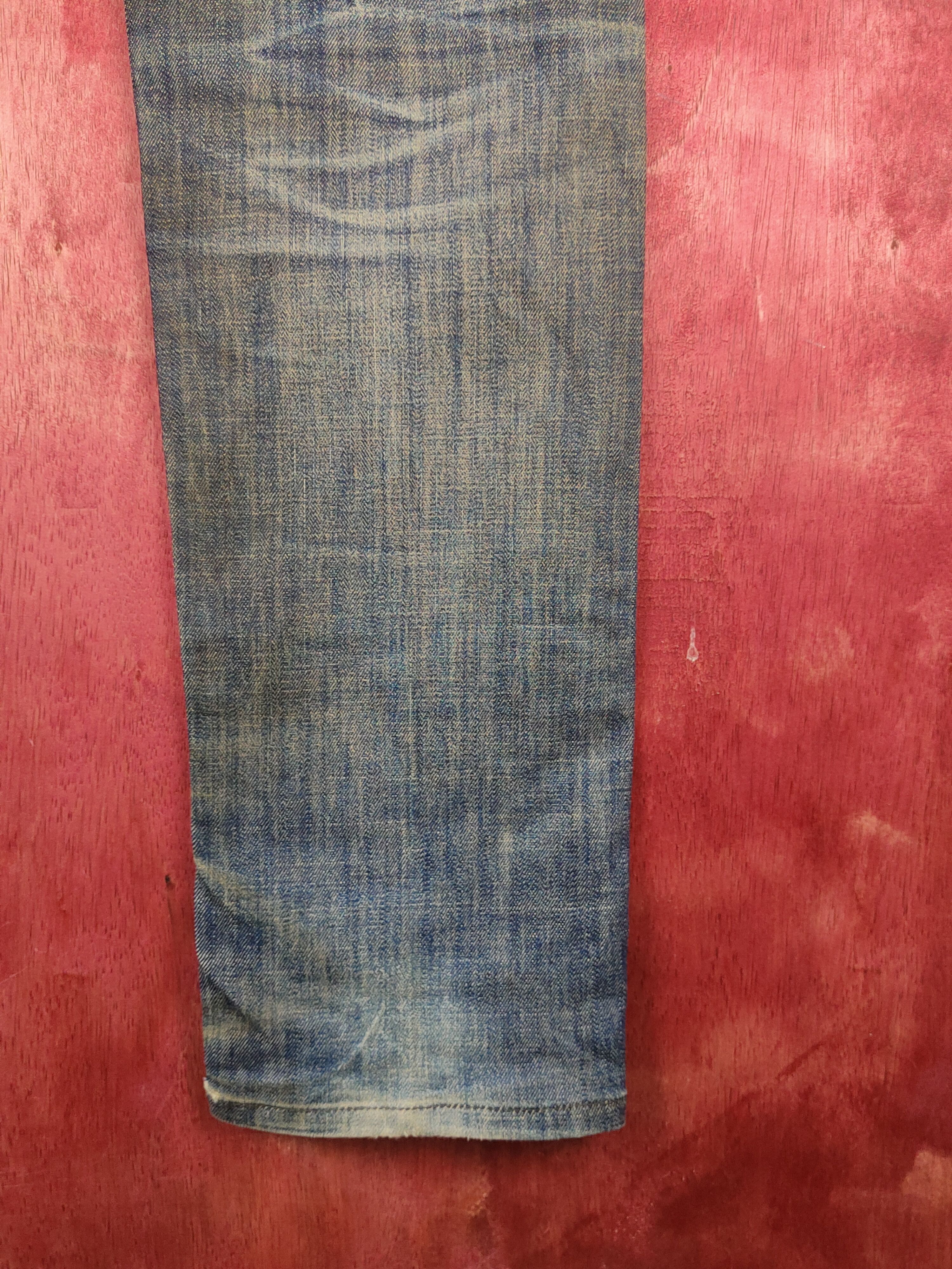 Japanese Brand Twentyone Dark Blue Distressed Ripped Jeans #S2145 Size US 35 - 12 Thumbnail