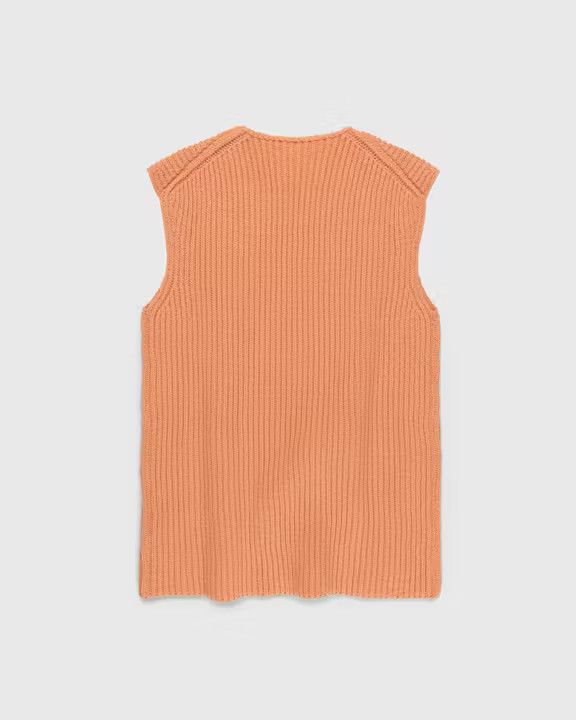 Jil Sander o1y1124 Sleeveless Sweater in Light Orange Size US S / EU 44-46 / 1 - 2 Thumbnail