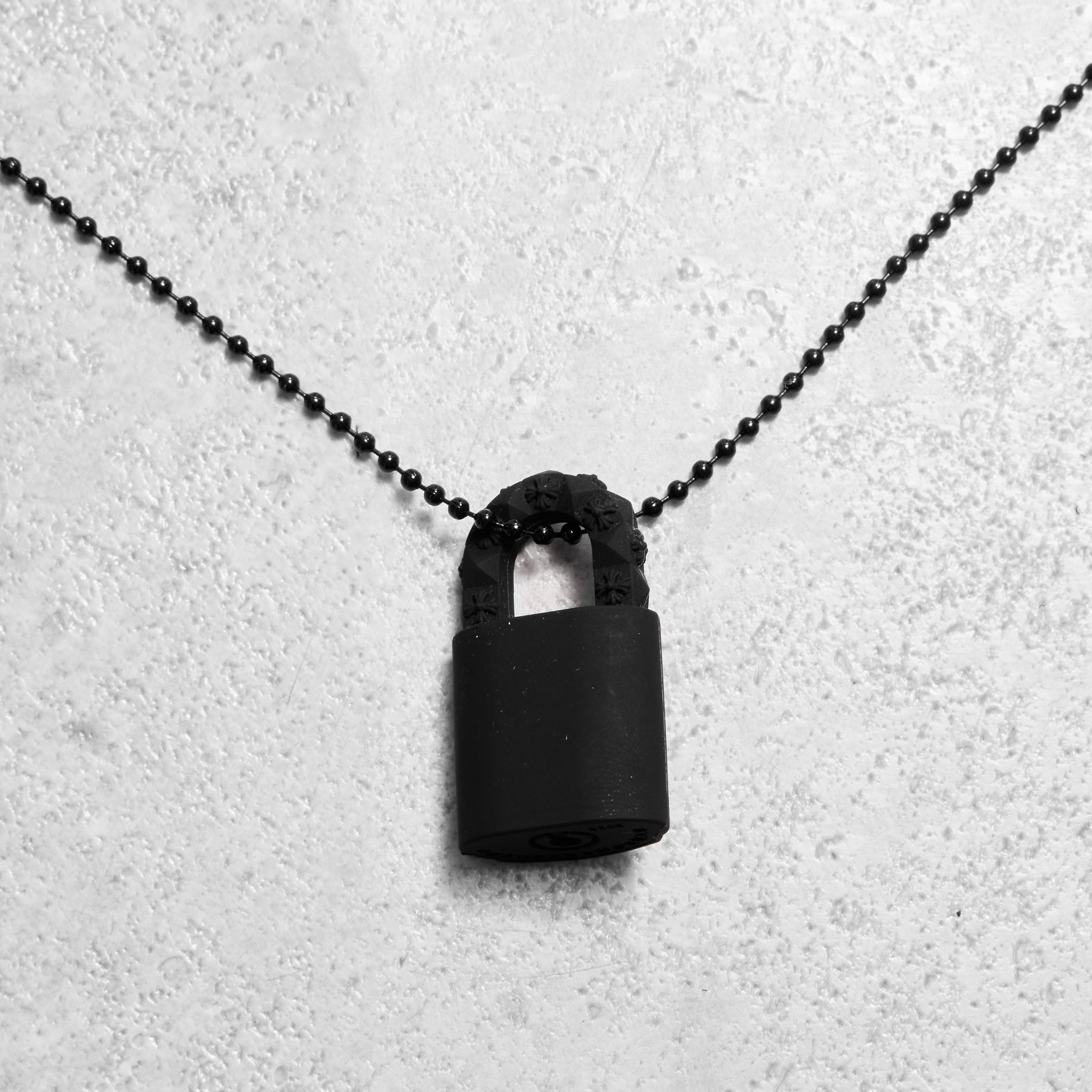 Chrome Hearts CHROME HEARTS Rubber Lock Necklace BLACK Size ONE SIZE - 2 Thumbnail