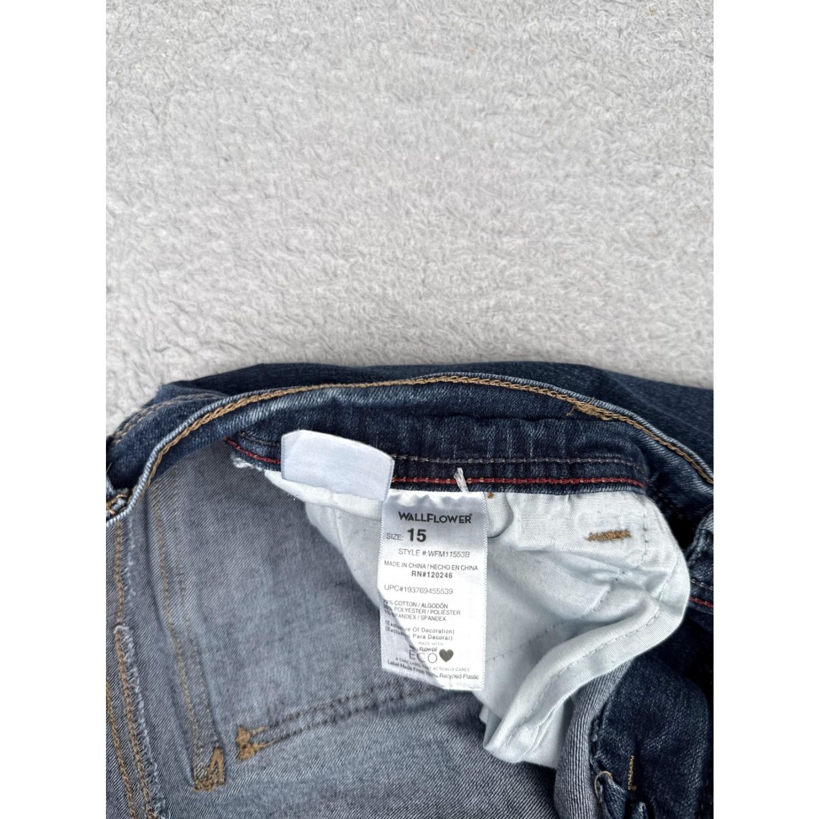 Vintage Wallflower Jeans Wallflower Regular Bootcut Jeans 15 Blue Mid Rise 30x29 Bohemian City Cowboy 5-Pocket Stretch Denim Womens Jeans Size 36" / US 14 / IT 50 - 7 Thumbnail