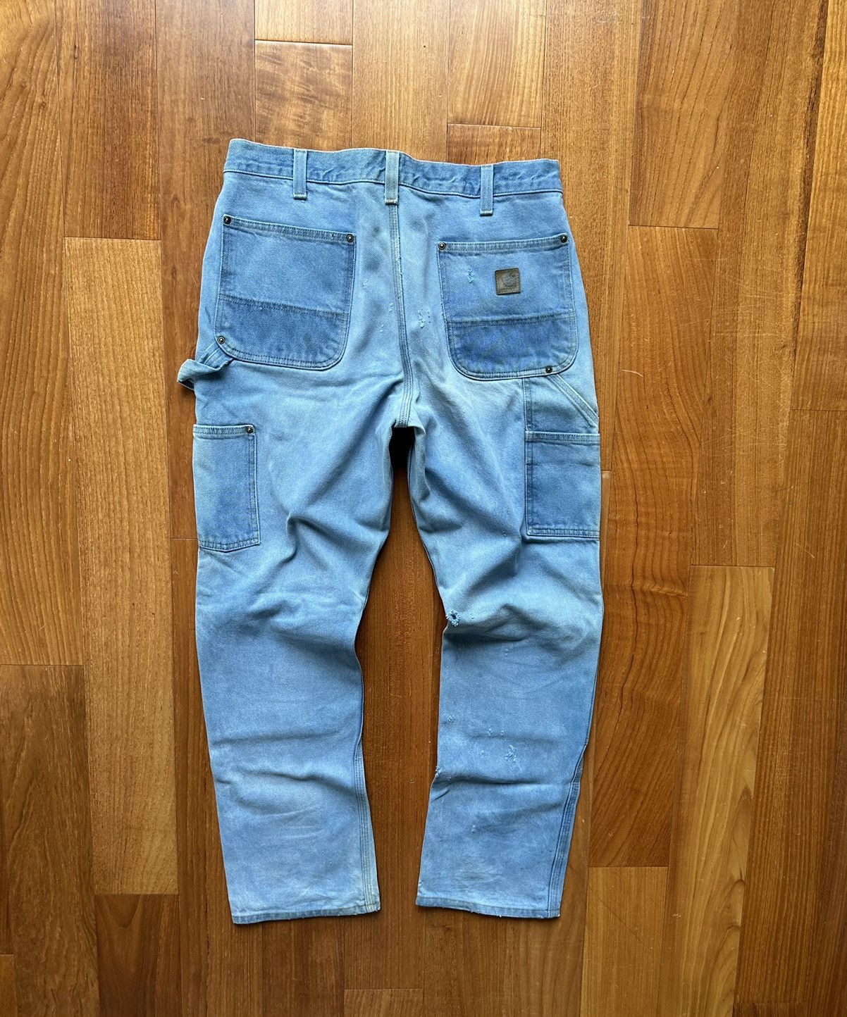 Carhartt Crazy Y2K Carhartt Lightwash Double Knee Pants RARE Size US 33 - 4 Thumbnail