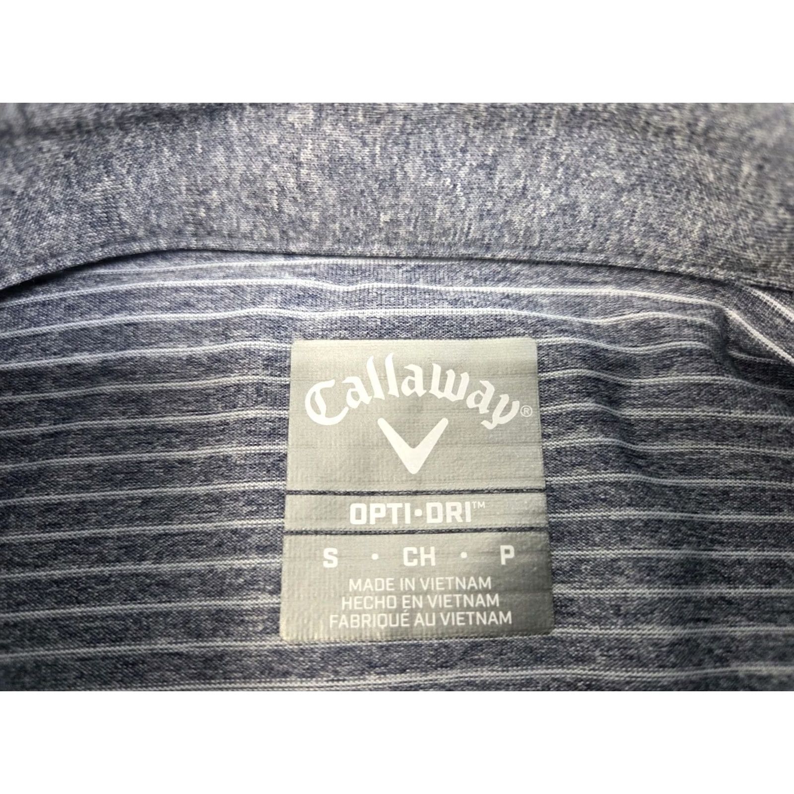 Callaway Callaway Mens Opti Dri Short Sleeve Blue Striped Polo Shirt Size S Size US S / EU 44-46 / 1 - 3 Thumbnail