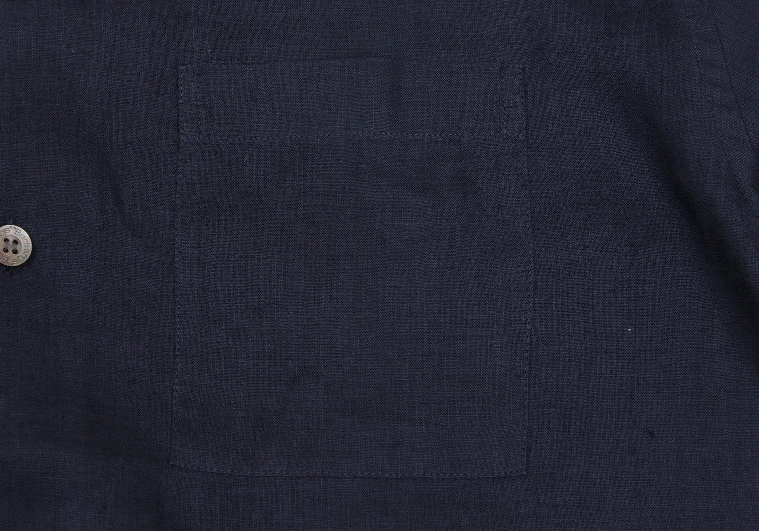 Burberry Linen Short Sleeve Open Collar Shirt in Navy M Size US M / EU 48-50 / 2 - 6 Thumbnail