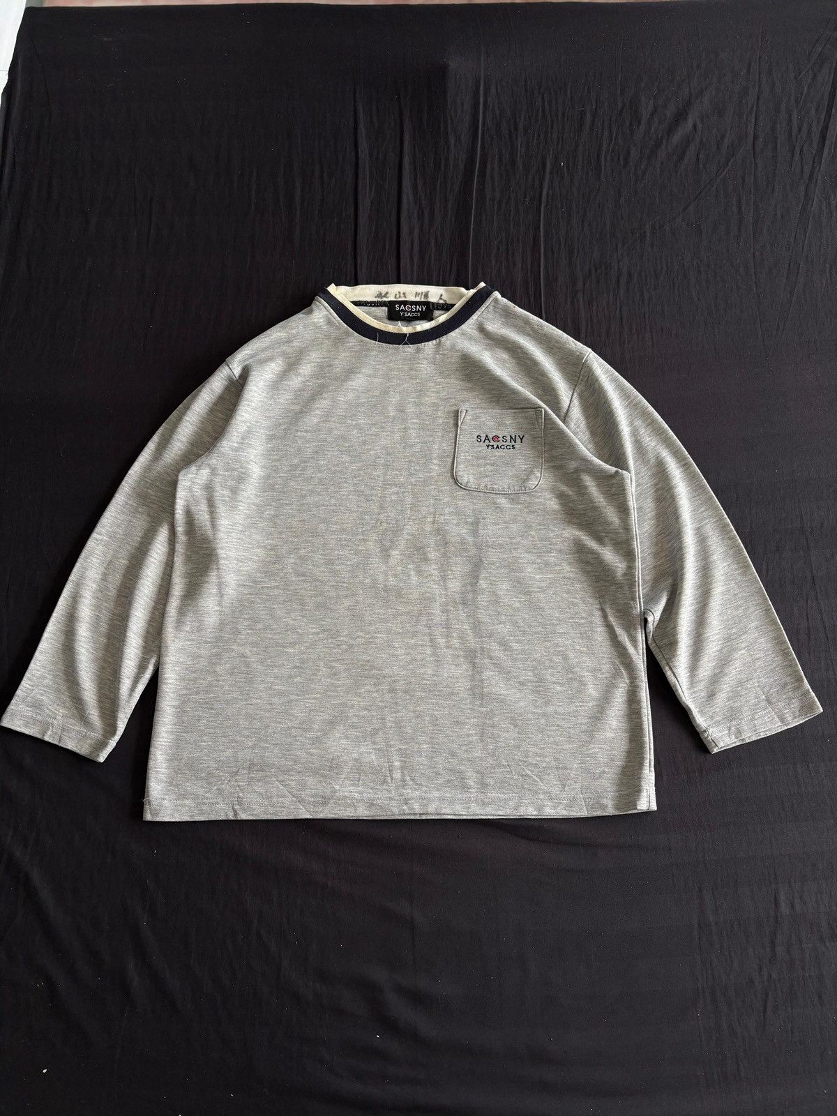 Yohji Yamamoto Vintage 90s Yohji Yamamoto Crewneck Long Sleeve T-shirt Size US M / EU 48-50 / 2 - 1 Thumbnail