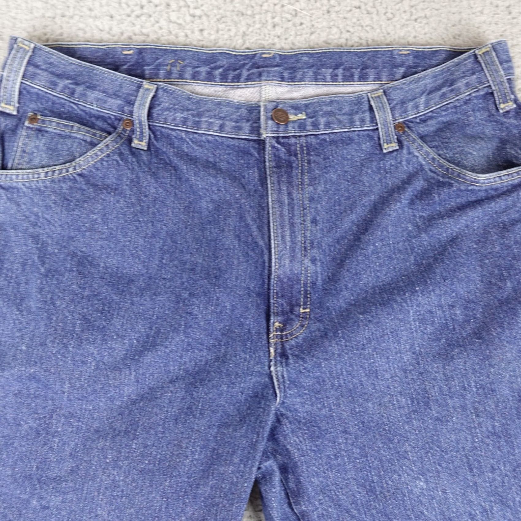 Dickies VINTAGE Dickies Jeans Mens 38 Blue 38x32 Denim Carpenter Dark Wash Work Wear Size US 38 / EU 54 - 6 Thumbnail