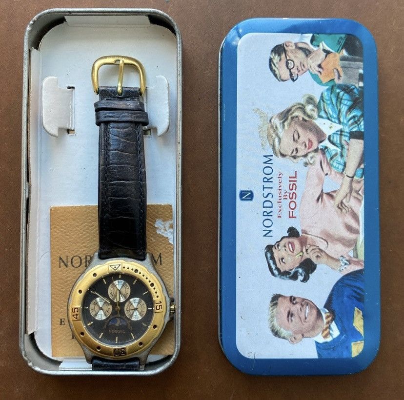 Fossil 1995 FOSSIL CHRONOGRAPH MOON PHASE WATCH BQ-8480 Size ONE SIZE - 5 Thumbnail