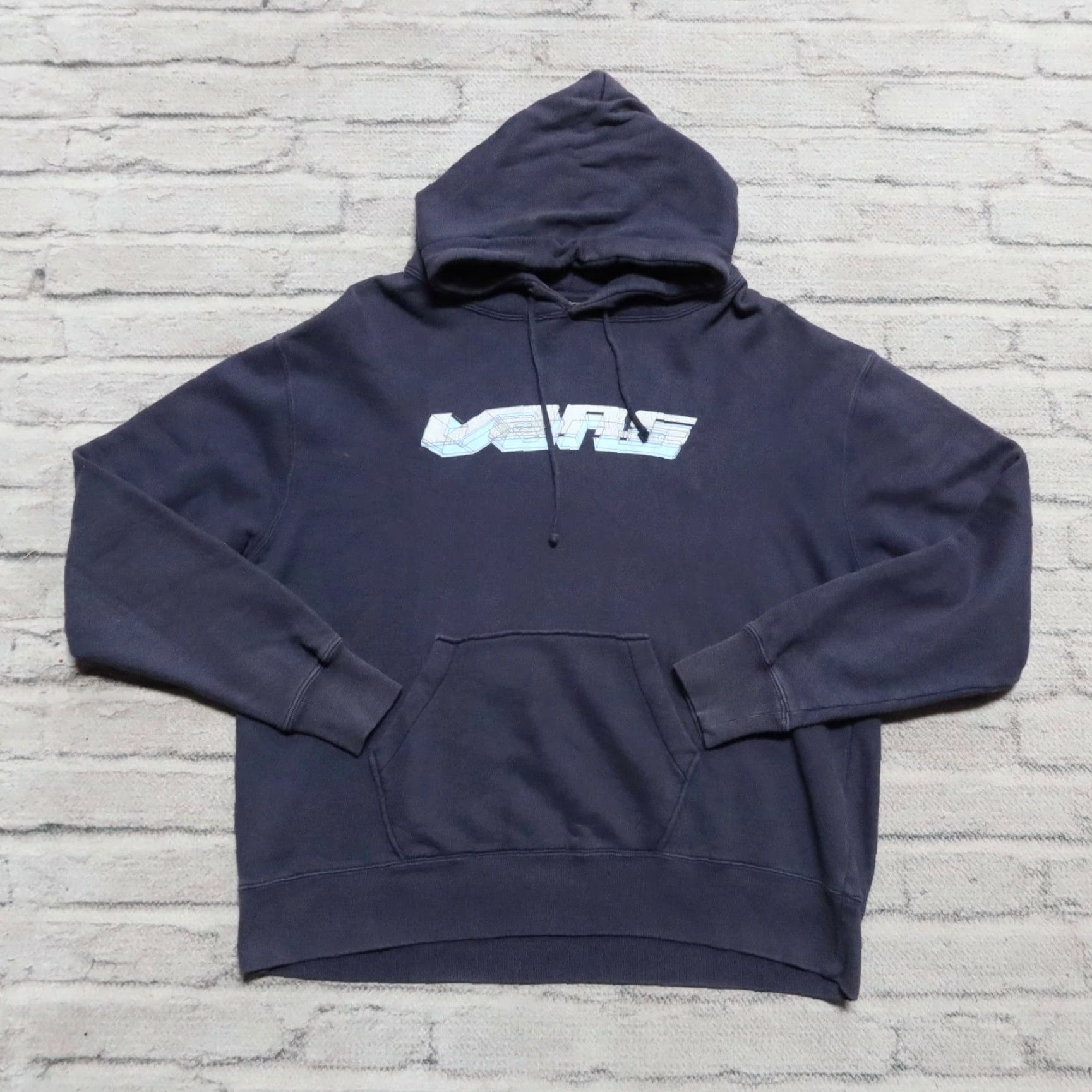 Vans VINTAGE Vans Logo Hoodie Sweatshirt M Navy Mens 90s Skate Size US M / EU 48-50 / 2 - 2 Thumbnail