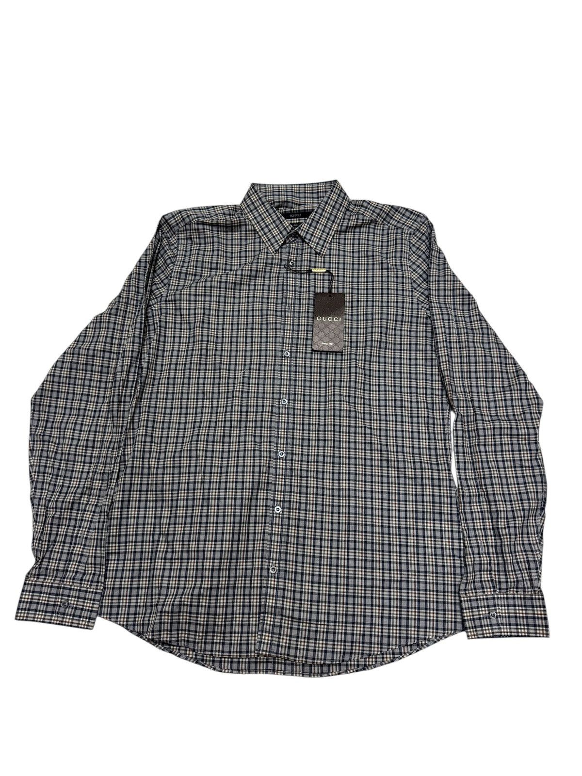 Gucci Gucci men's long-sleeve button-down shirt plaid or checked Size US M / EU 48-50 / 2 - 2 Thumbnail