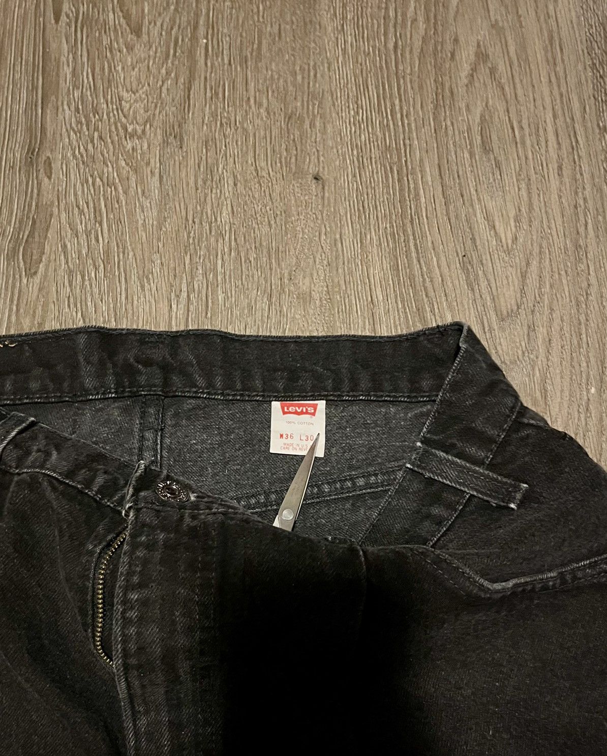 Levi's × Vintage Vintage Black Levi’s 580 Orange Tab Jeans Size US 36 / EU 52 - 4 Thumbnail