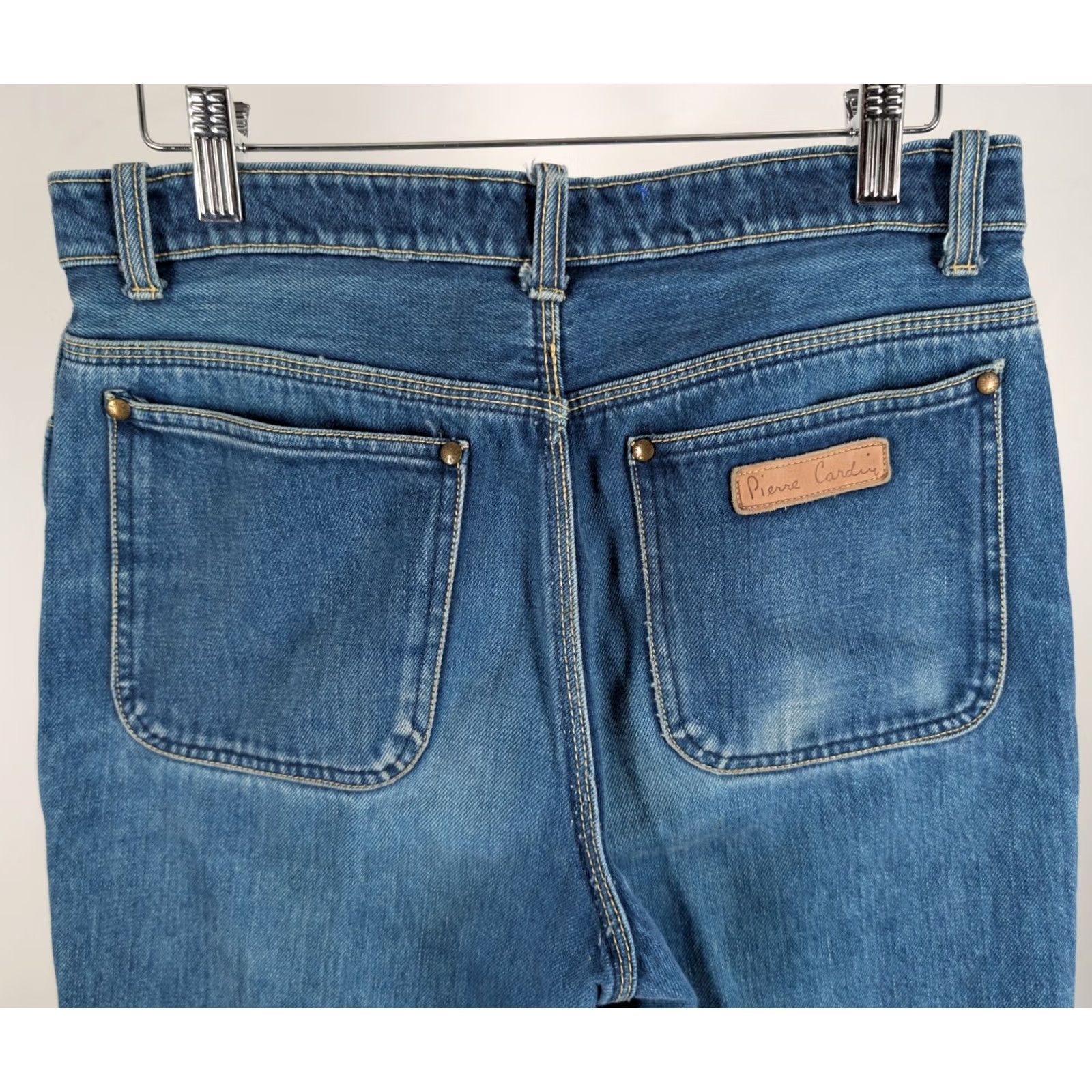 Pierre Cardin VINTAGE Pierre Cardin Denim Jeans 30" Indigo Archival 70s 80s Spiral Logo Fade Straight Leg Mens Size US 30 / EU 46 - 5 Thumbnail