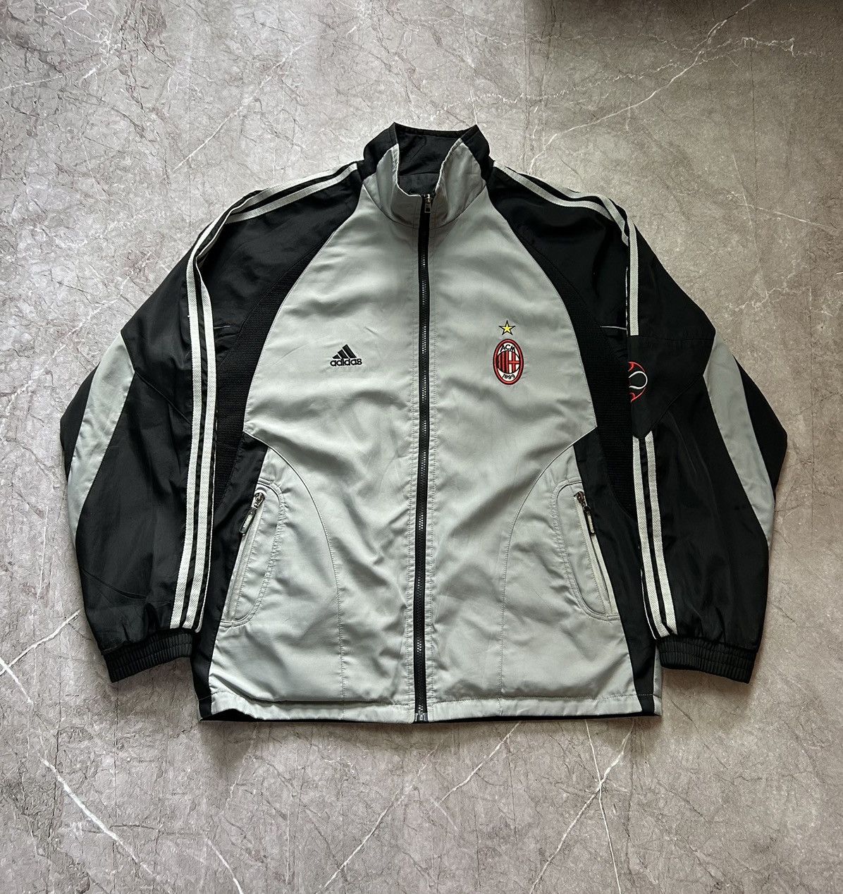 adidas AC MILAN　90s OPEL NylonJacket Adidas × Vintage 90s Vintage Adidas AC Milan Opel Track Top
