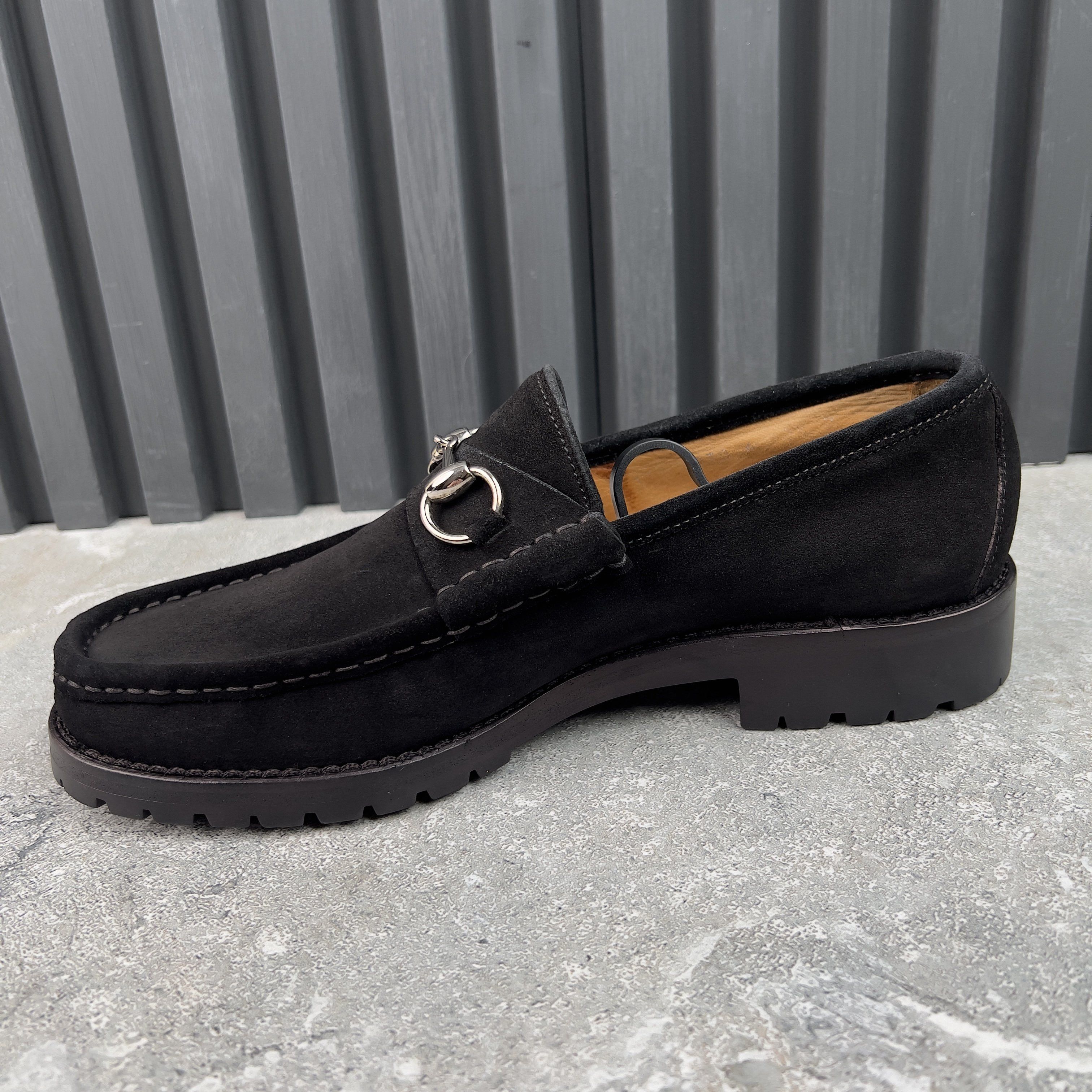 Gucci Sylke Horsebit Loafers Black Suede Size US 8 / EU 41 - 5 Thumbnail