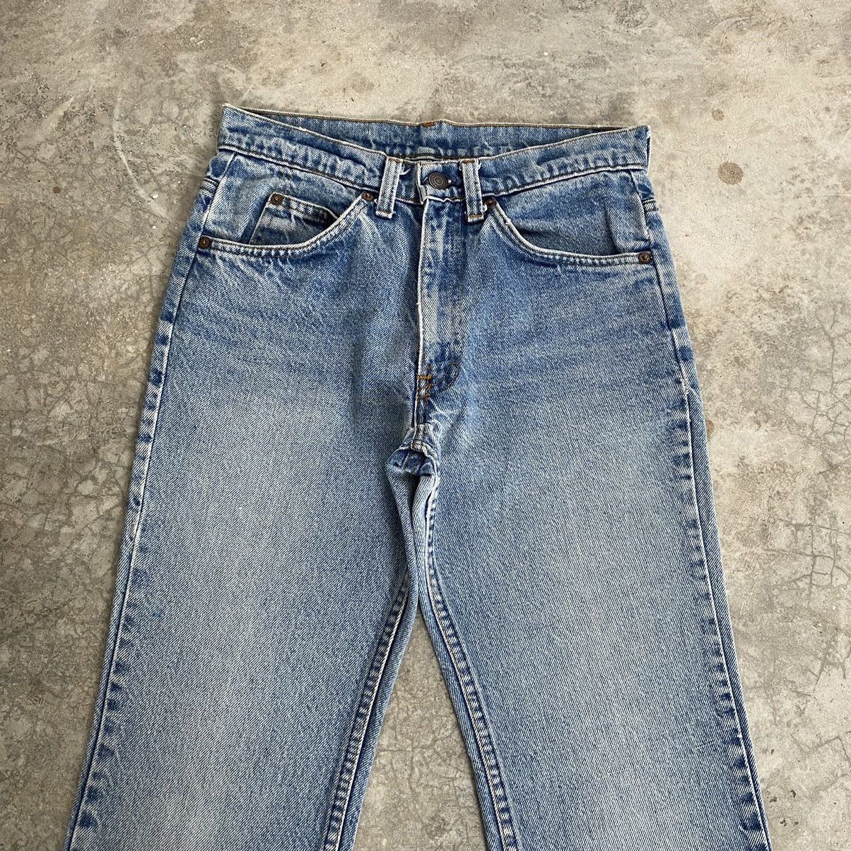 Vintage 70’s Levis 517 Faded Blue Distressed Flared Jeans