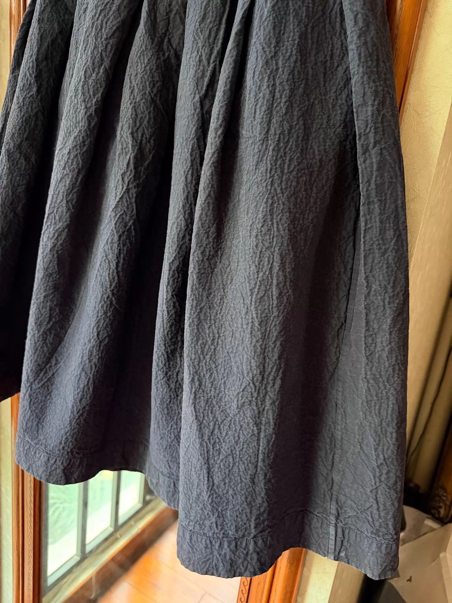 Casey Casey CASEY CASEY Washed Black Paper Cotton Pleated Skirt XS Size 25" / US 0 / IT 36 - 4 Thumbnail