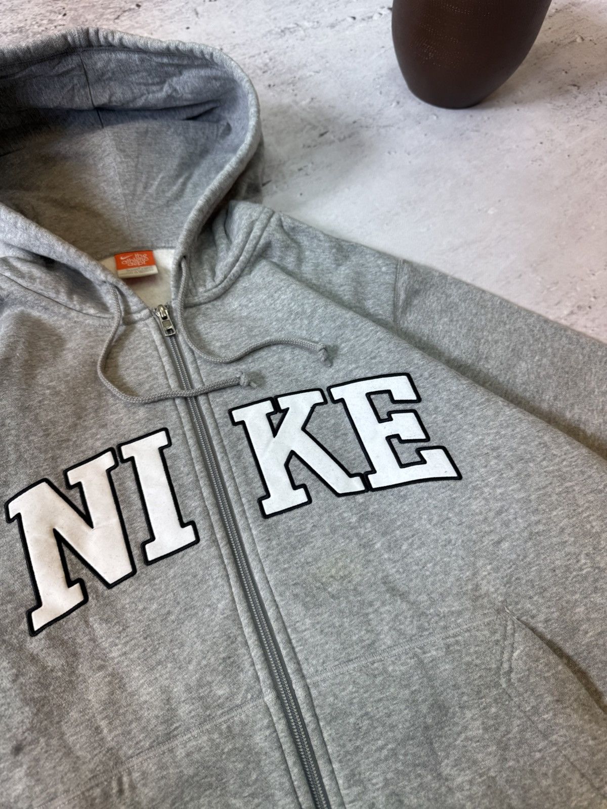 Nike × Vintage NIKE VINTAGE 00s y2k OVERSIZE BAGGY ZIP HOODIE CENTER LOGO Size US L / EU 52-54 / 3 - 8 Thumbnail