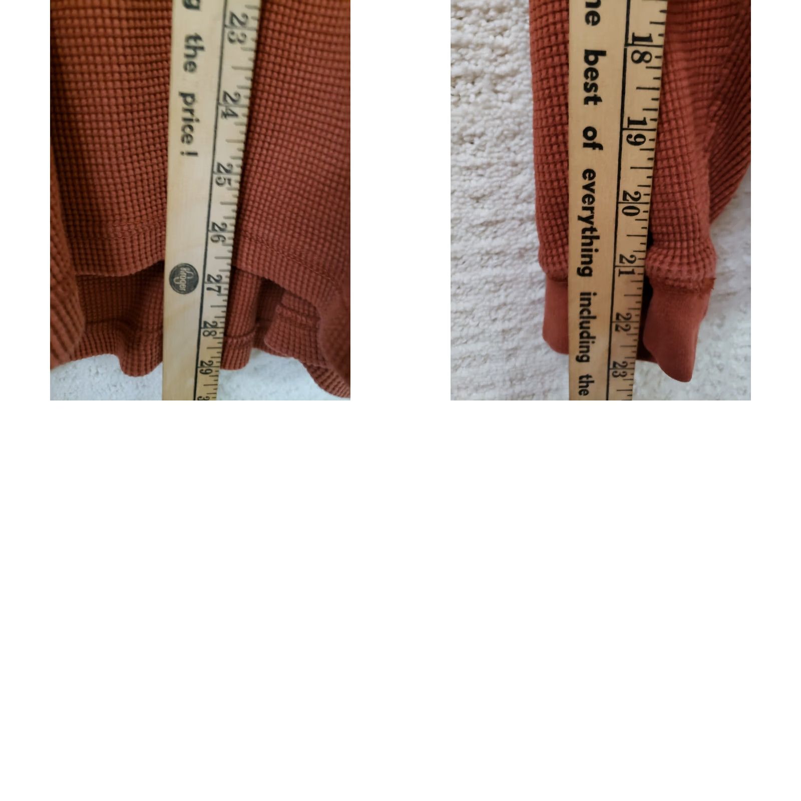 Vintage Wolverine Henley LS Shirt Mens XL Orange Gray Thermal Waffle Knit 2-in-1 Look 2 Shirts Size US XL / EU 56 / 4 - 9 Thumbnail