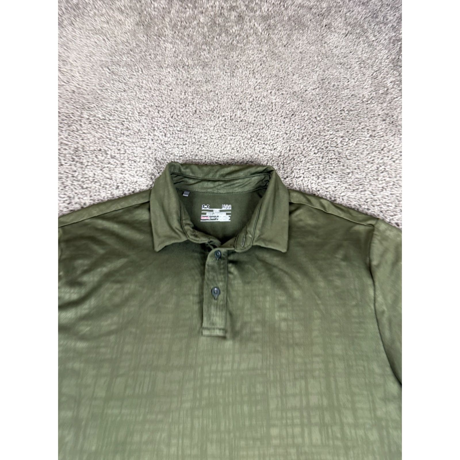 Under Armour Under Armour Shirt Polo Mens L Olive Green HeatGear Loose Fit Casual Size US L / EU 52-54 / 3 - 3 Thumbnail