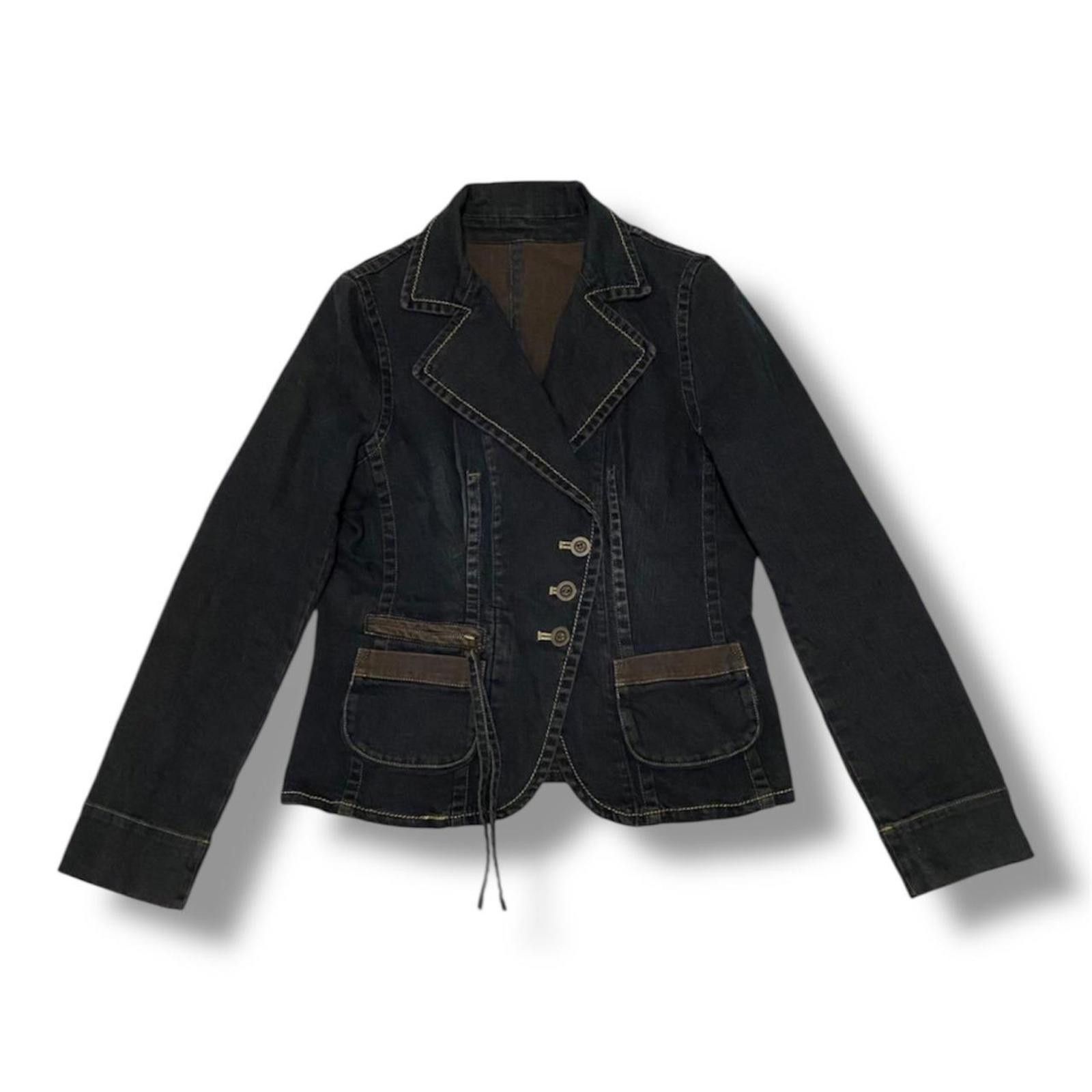 Other Vintage 2000s whimsy goth style slim fit denim jacket Size XS / US 0-2 / IT 36-38 - 1 Thumbnail