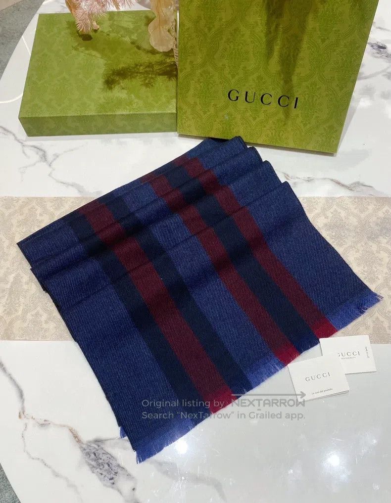 Gucci Gucci Colour-blocked wool scarf Size ONE SIZE - 2 Thumbnail