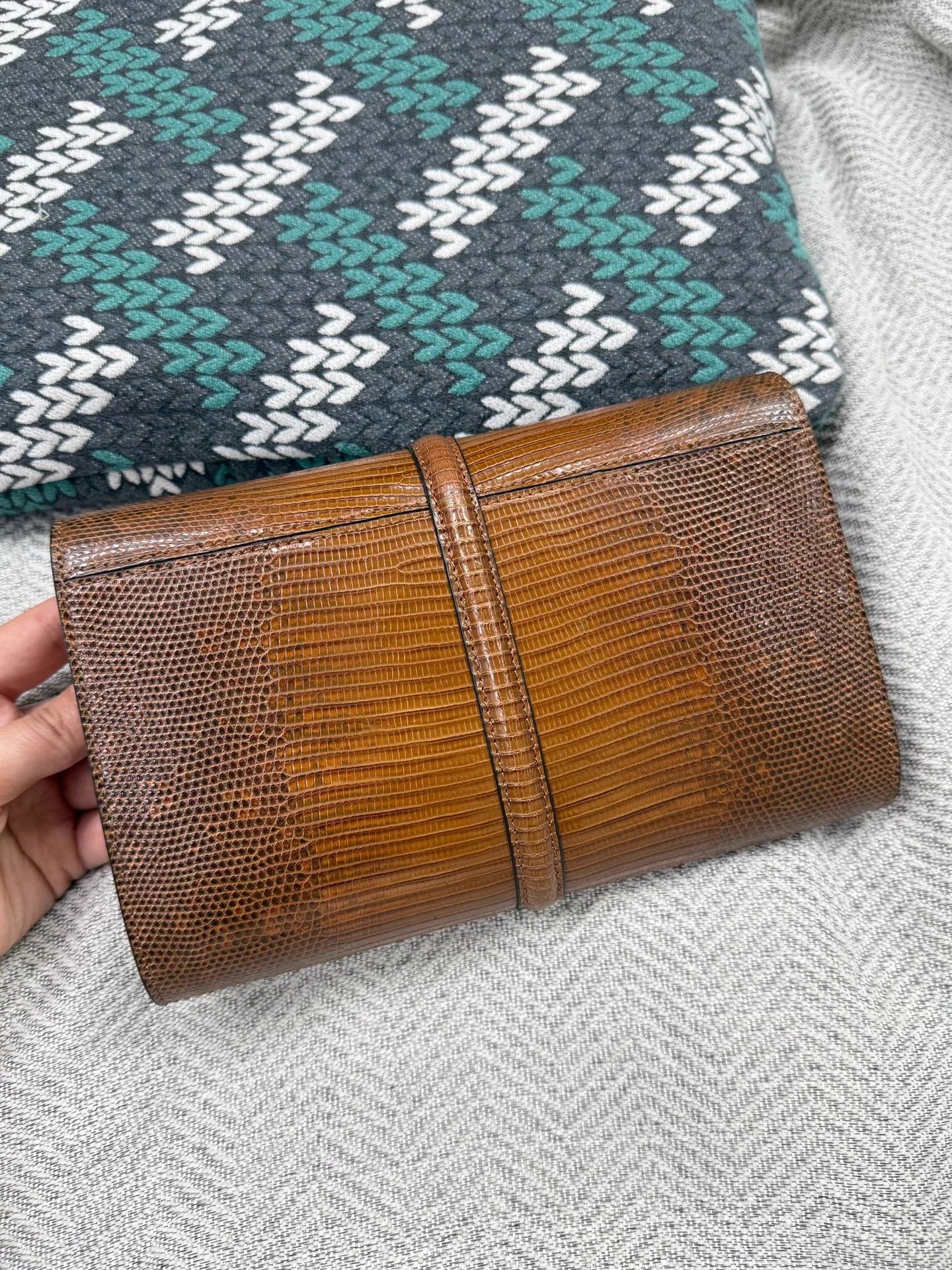 Celine Celine Caramel Lizard Clutch (Convertible to Crossbody) Size ONE SIZE - 4 Thumbnail
