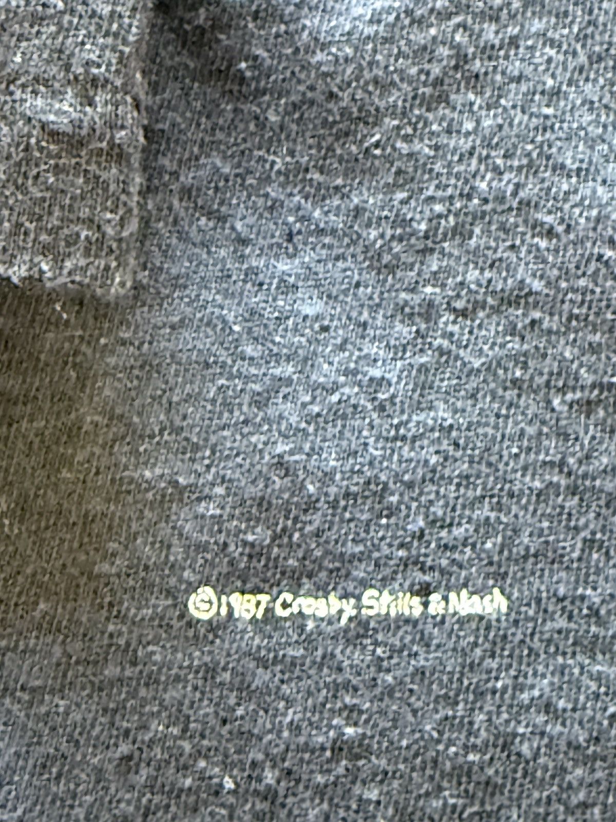 Hanes Vintage 1987 Crosby Stills Nash Black Single Stitch Shirt Size US S / EU 44-46 / 1 - 6 Thumbnail