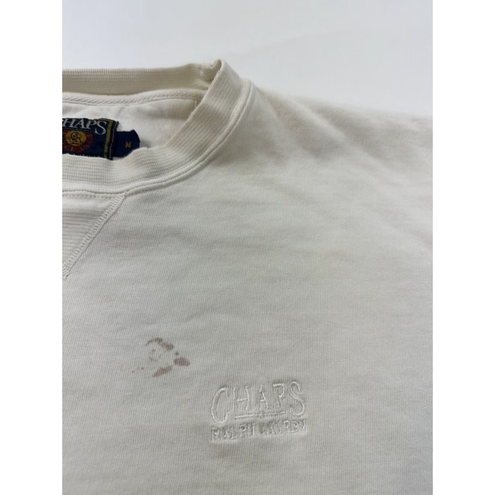 Chaps VINTAGE Chaps Ralph Lauren Crew Neck Sweatshirt Mens Medium White Size US M / EU 48-50 / 2 - 4 Thumbnail