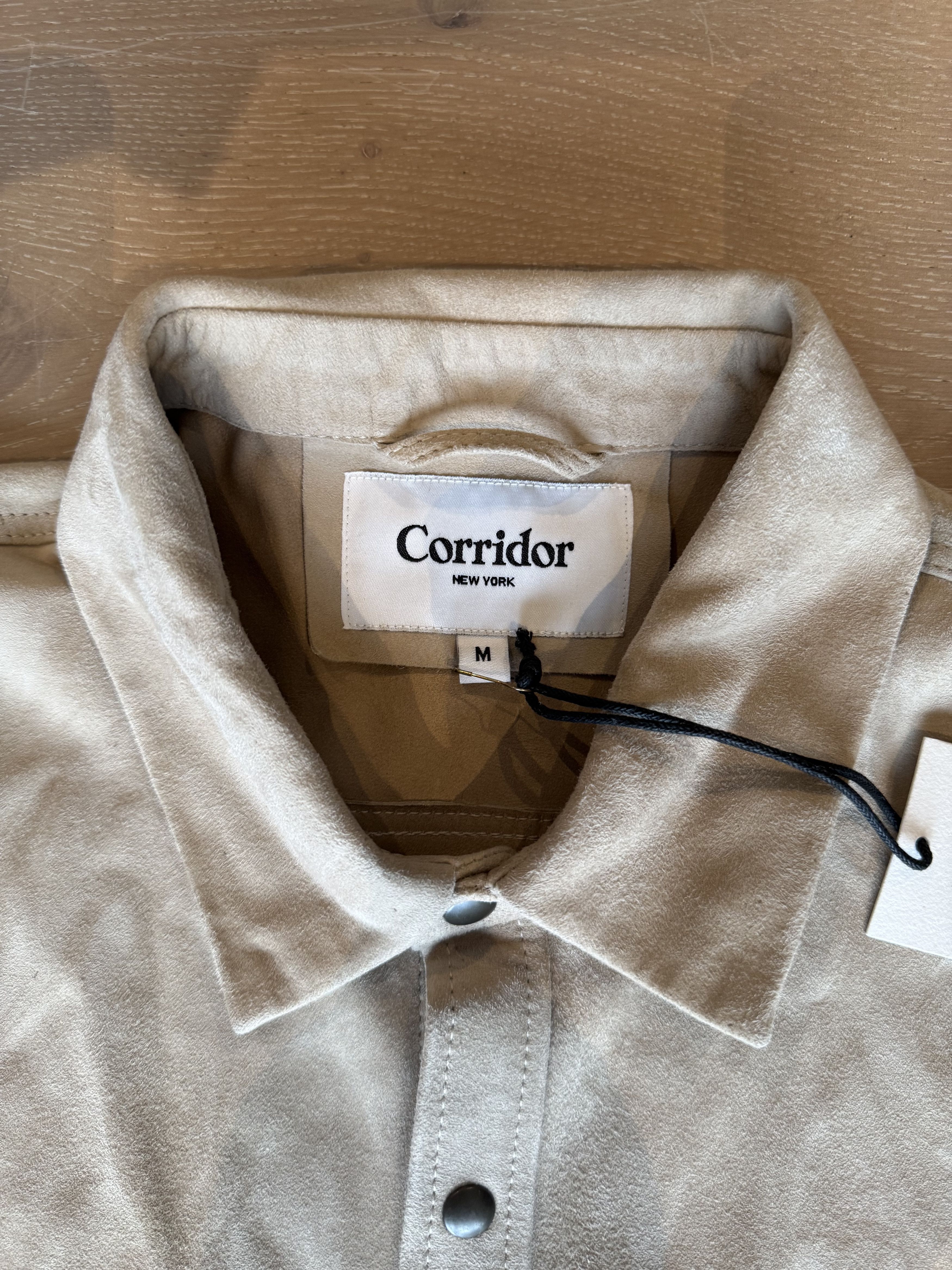Corridor 💚 Corridor NYC Goat Suede Snap Shirt Natural Medium NEW Size US M / EU 48-50 / 2 - 12 Thumbnail