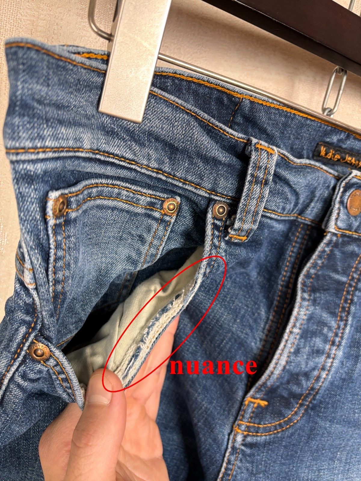 Nudie Jeans Nudie Jeans Co Grim Tim Dark Blue Orange W 32 L 34 Size US 32 / EU 48 - 9 Thumbnail